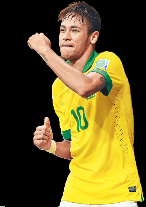 ネイマール勝利の歓喜 ブラジル代表ユニフォーム 壁紙