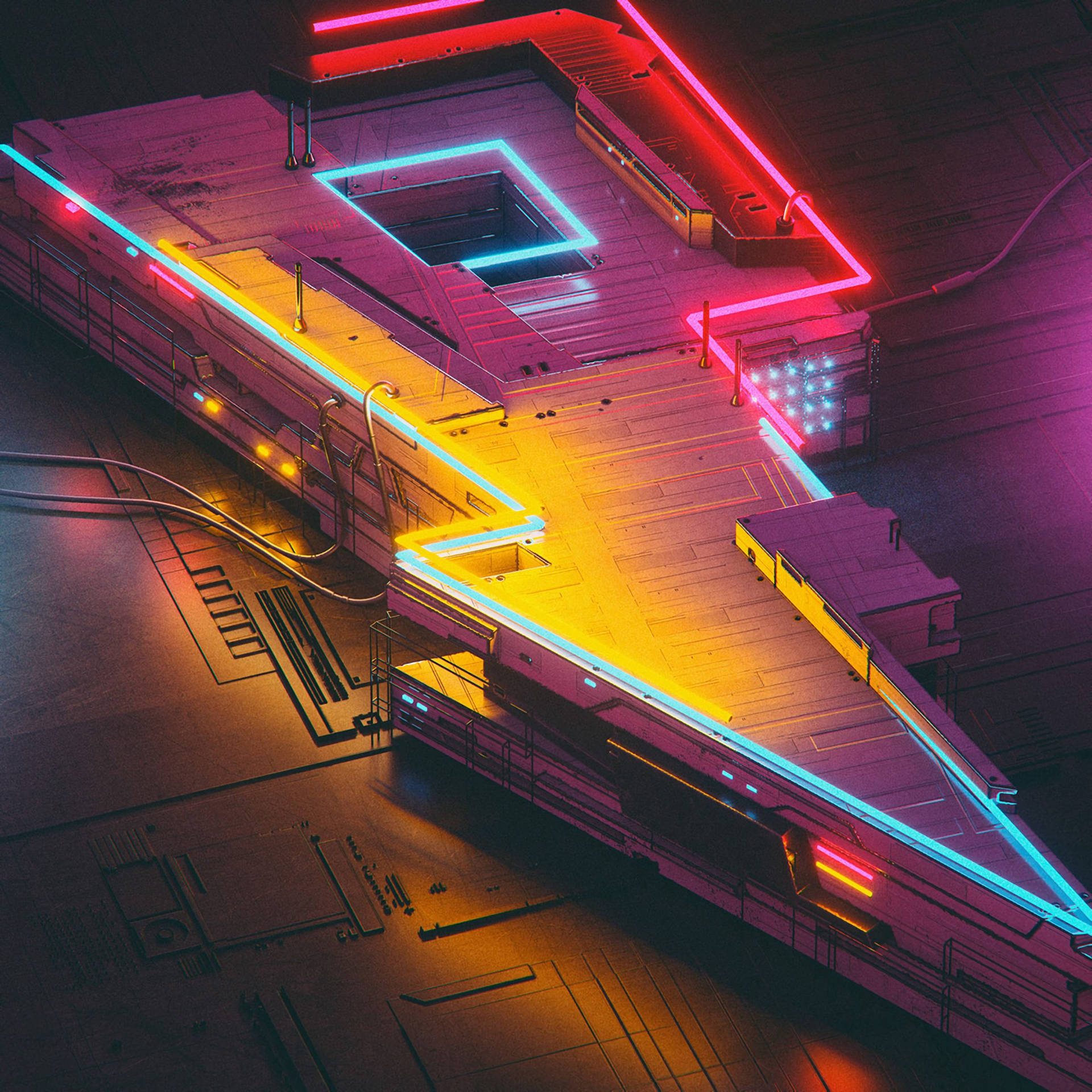 ネオン・サンダー ビルディングの壁紙