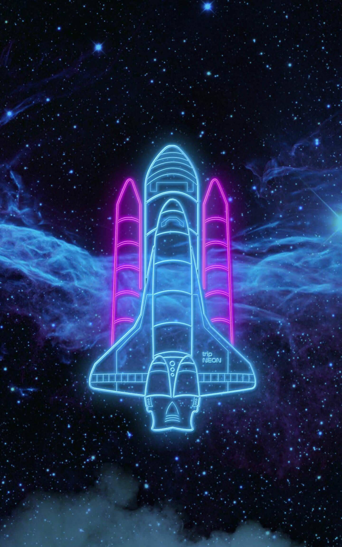 ネオンの宇宙船 壁紙