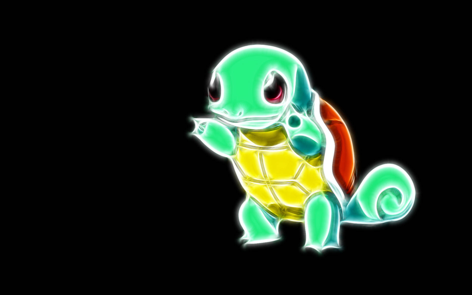 ネオングリーンのゼニガメ クールなポケモン 壁紙