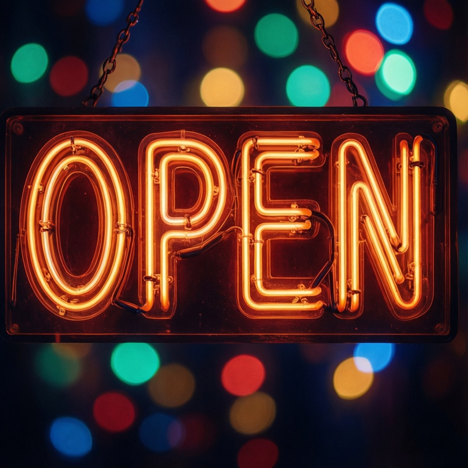 ネオンサイン「OPEN」 壁紙