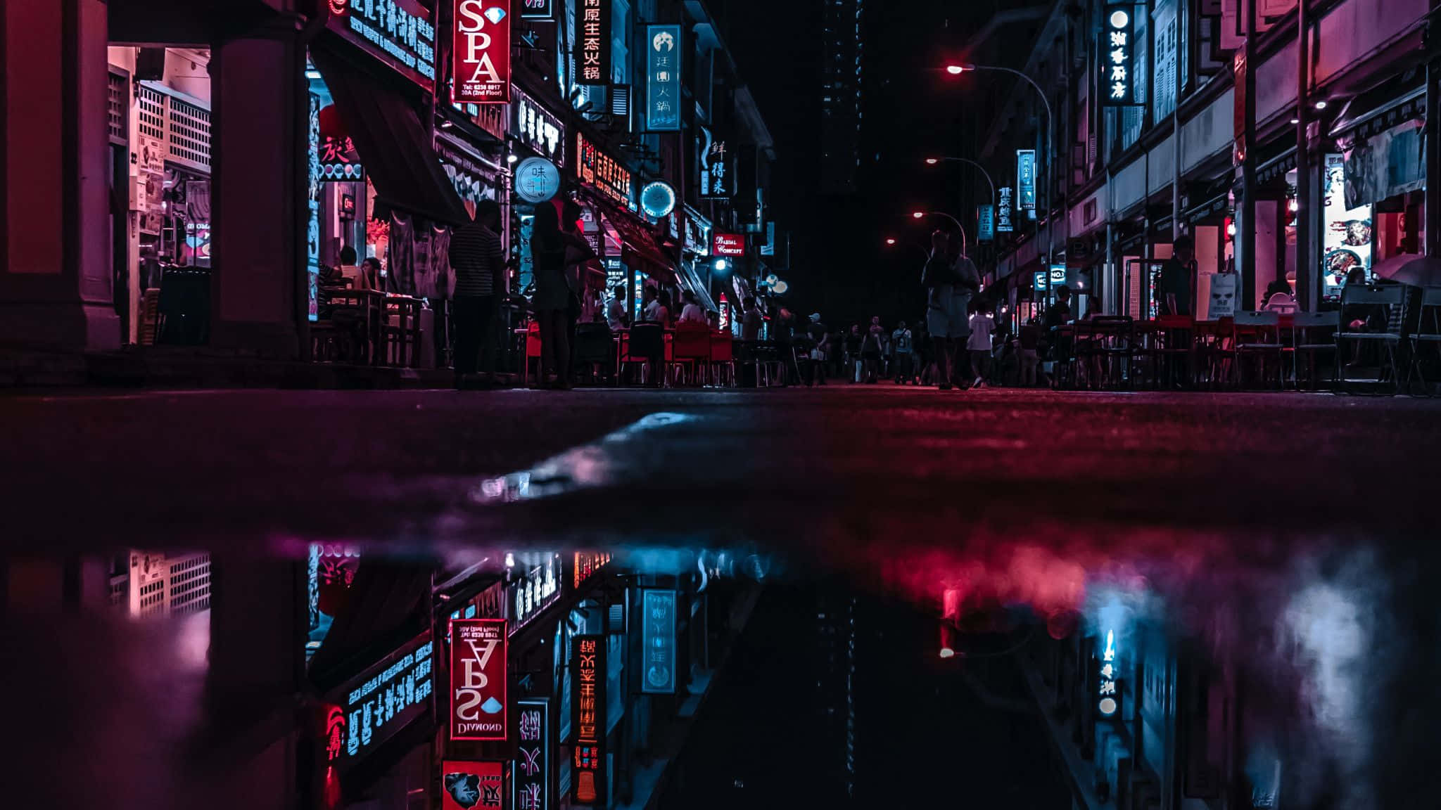 ネオンシティの背景 壁紙