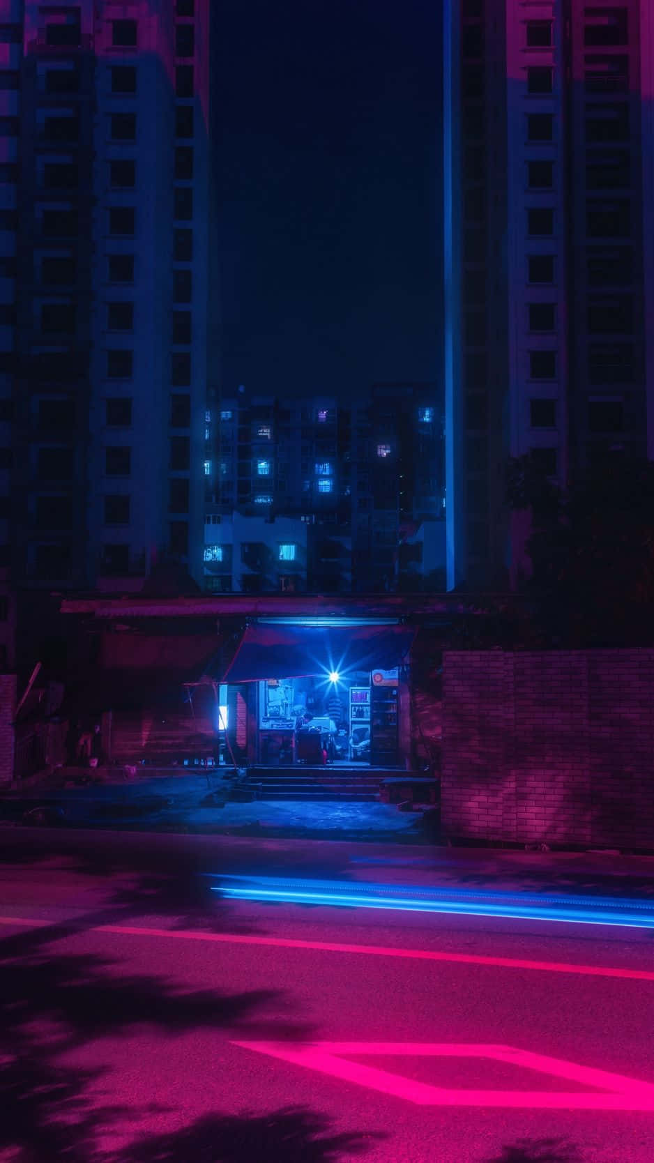 ネオンシティの背景 壁紙