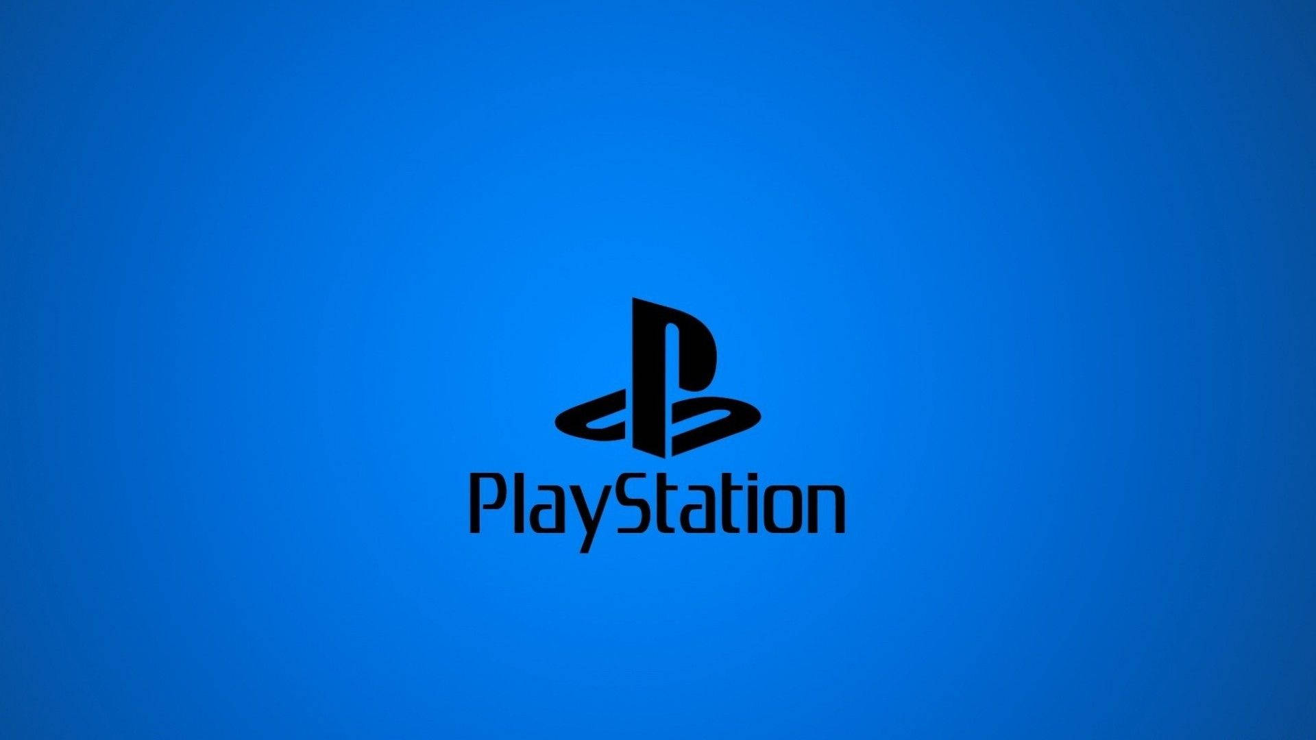 ネオンブルーのPS4ロゴ 壁紙