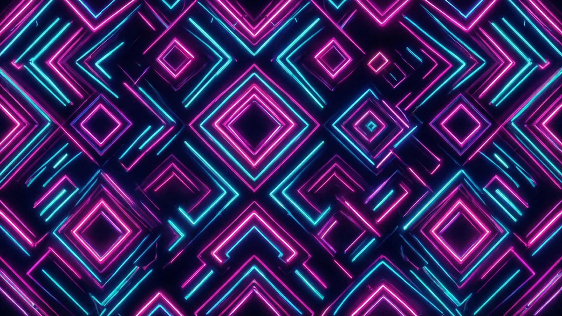 ネオン幾何学 壁紙