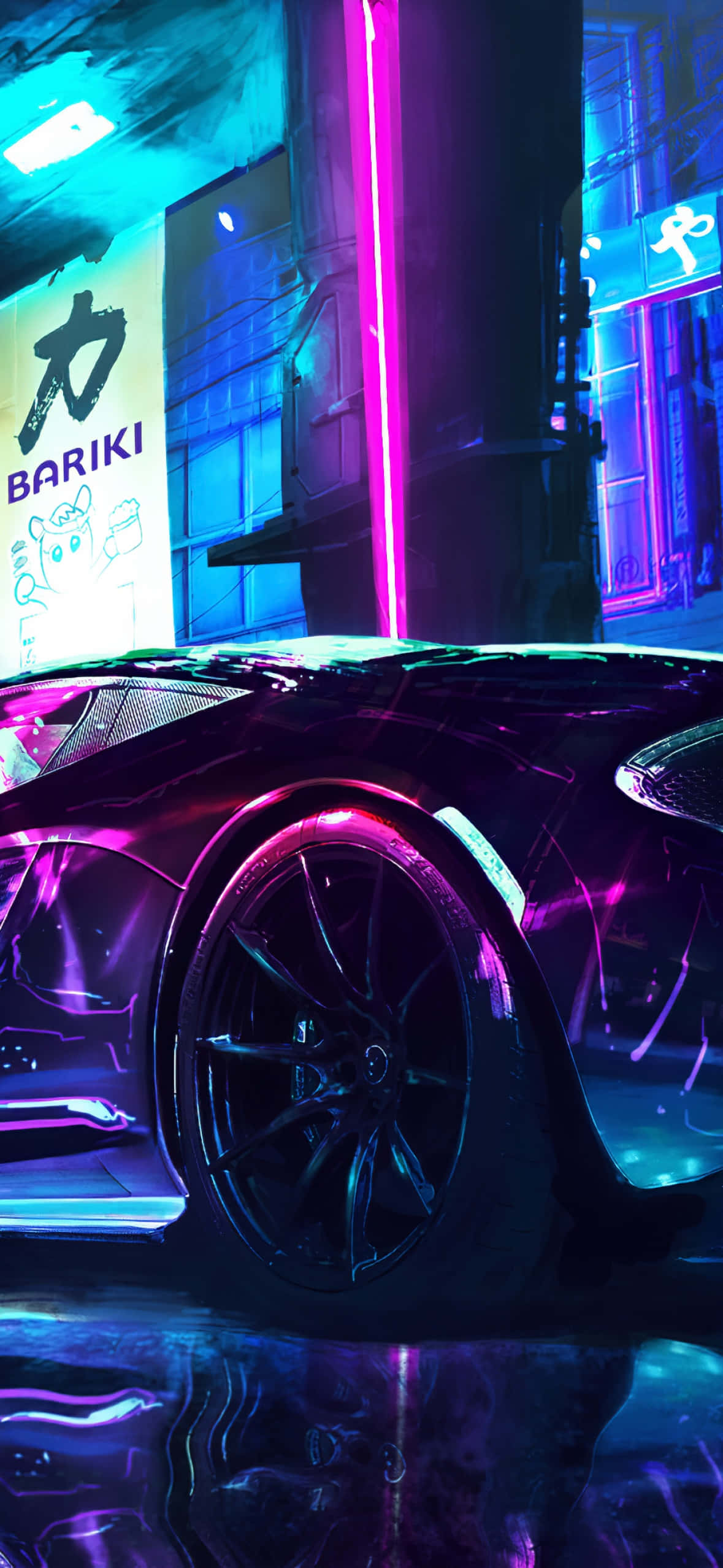 ネオンライティング Pixel 3 Need For Speed Heat 背景 壁紙