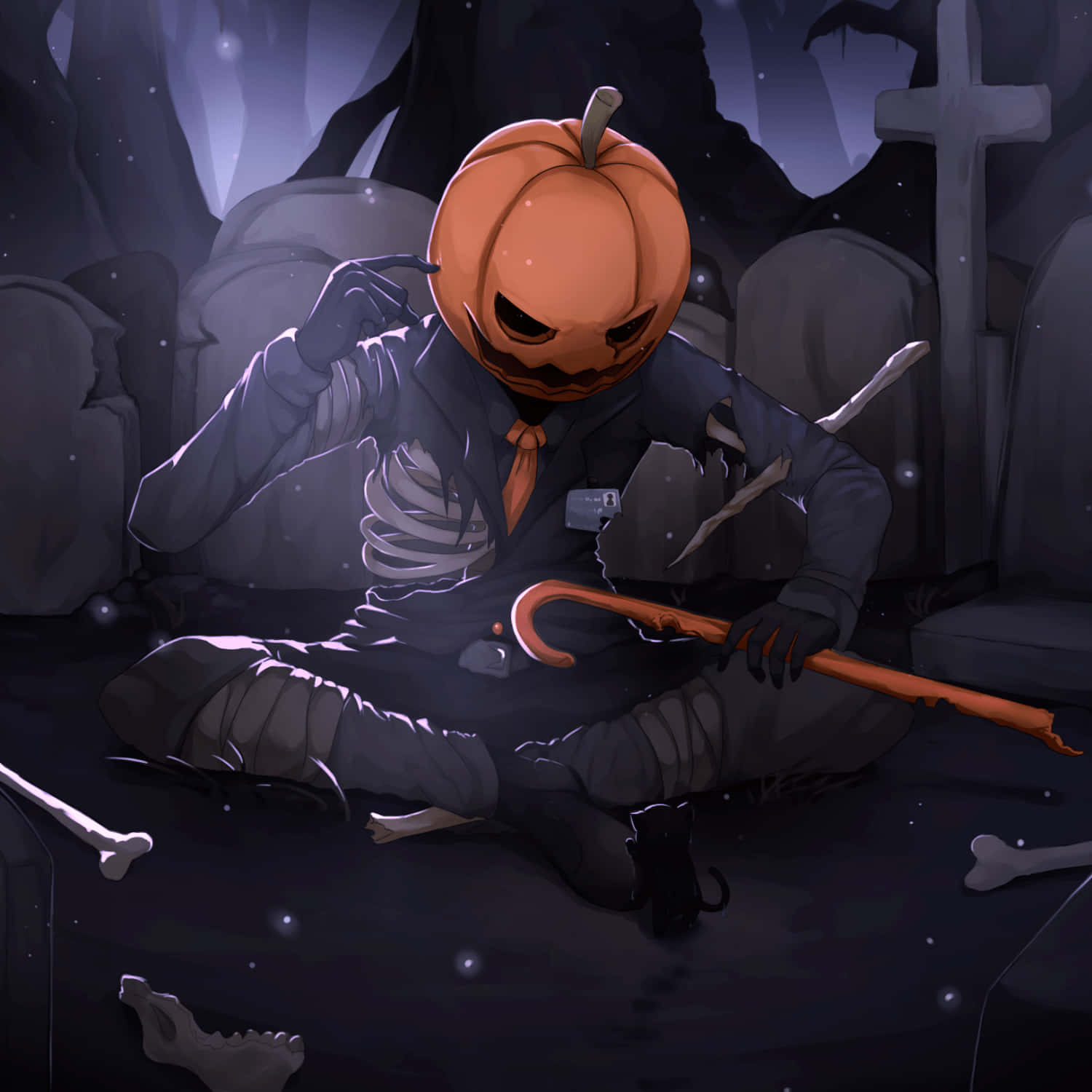 ハロウィン カボチャ男 アニメ PFP アート 壁紙