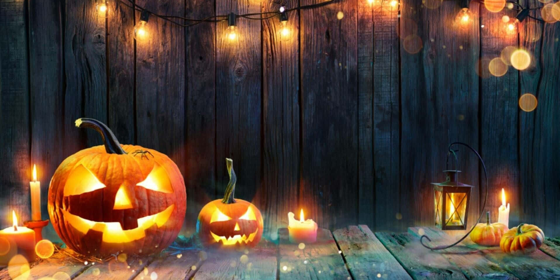ハロウィン パンプキン オレンジキャンドル 背景 壁紙
