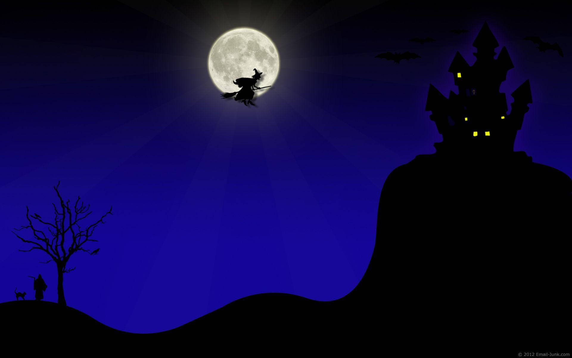 ハロウィンのお化け屋敷で恐怖の夜を楽しもう！ 壁紙