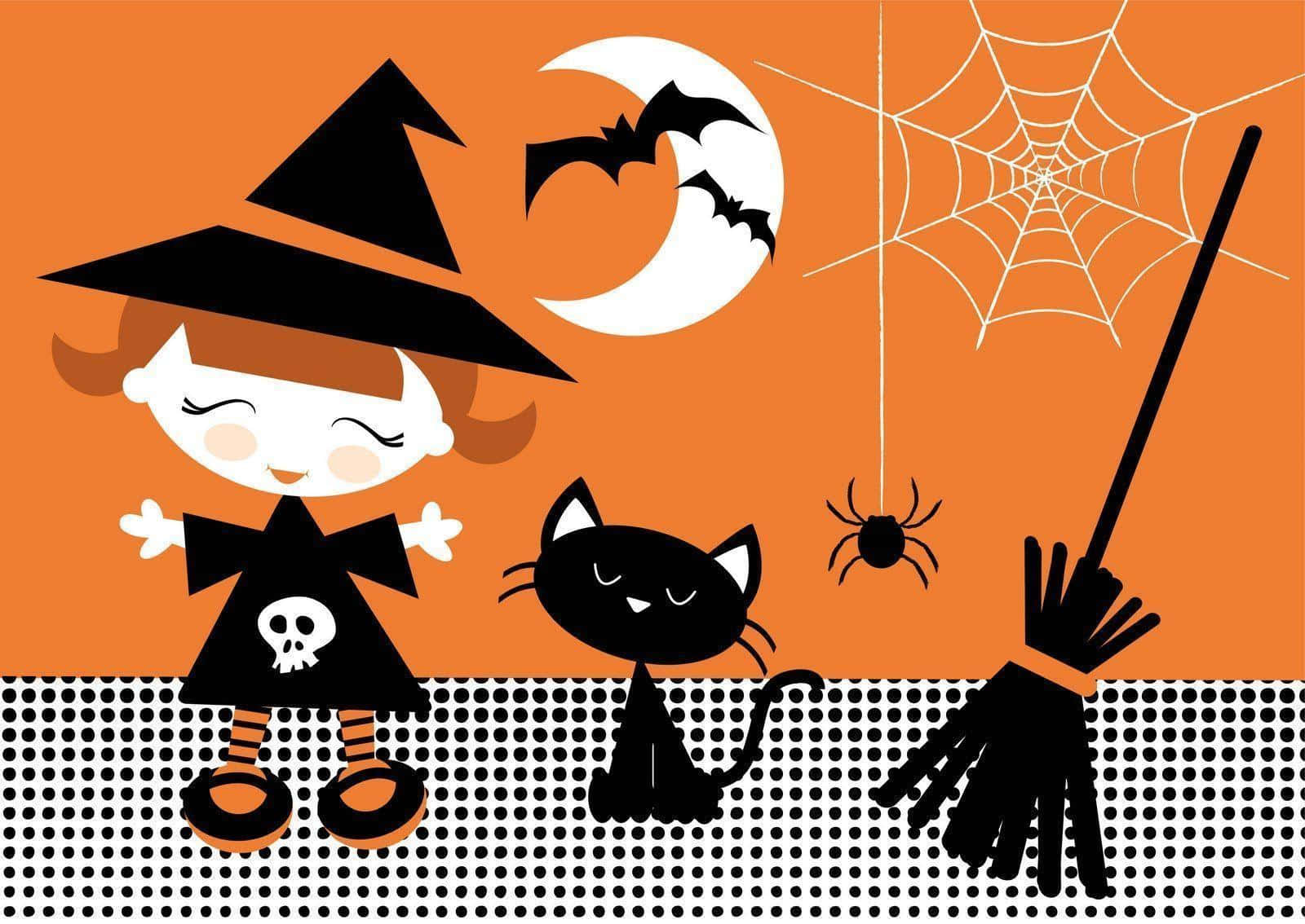 ハロウィンの気分を盛り上げる可愛いコスチューム！ 壁紙