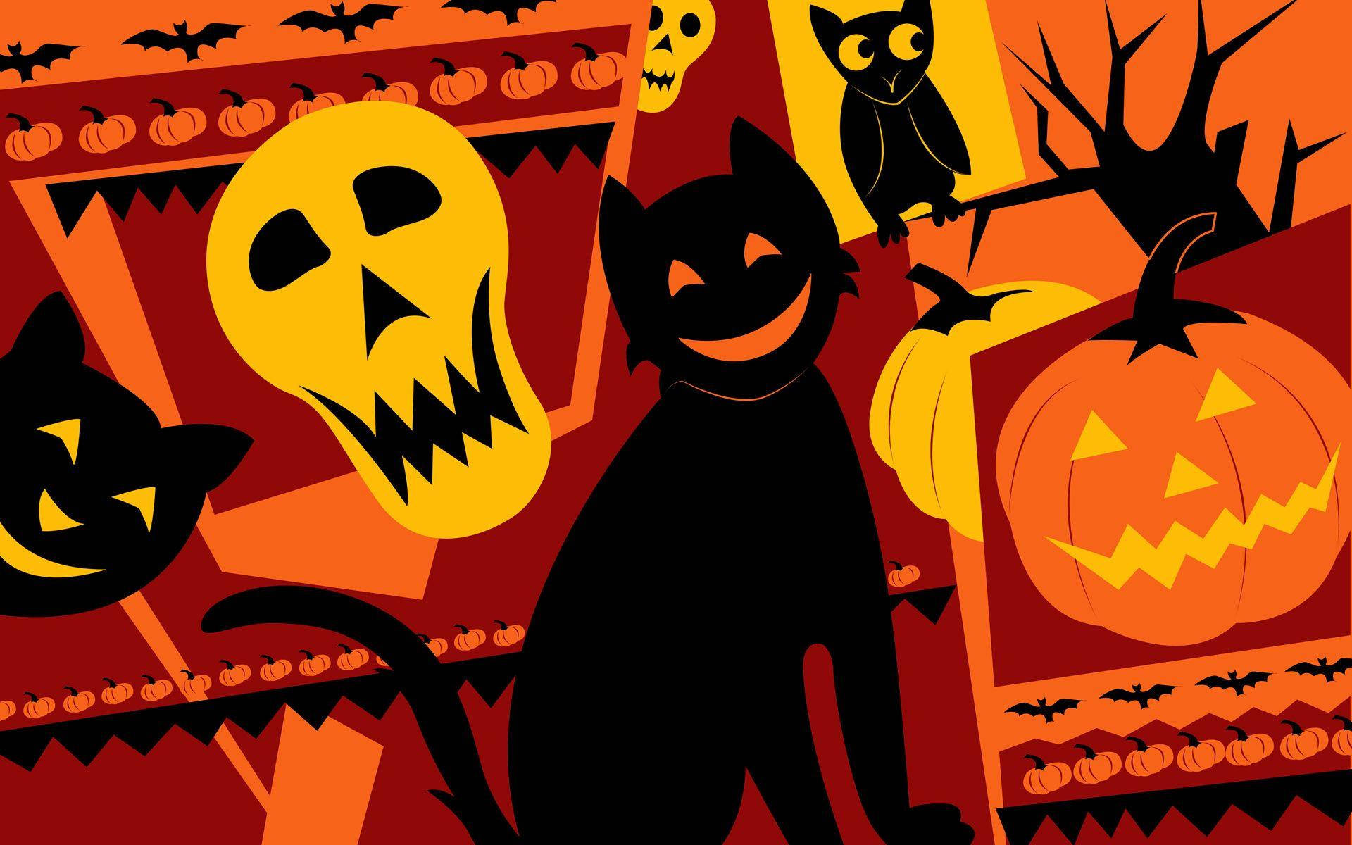 ハロウィンの落書きノートパソコンアート 壁紙