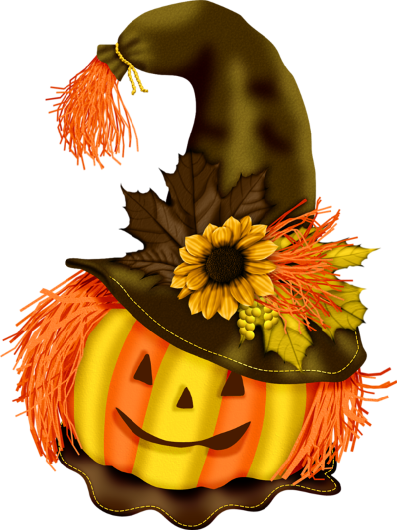 ハロウィンカボチャの魔女帽子 壁紙