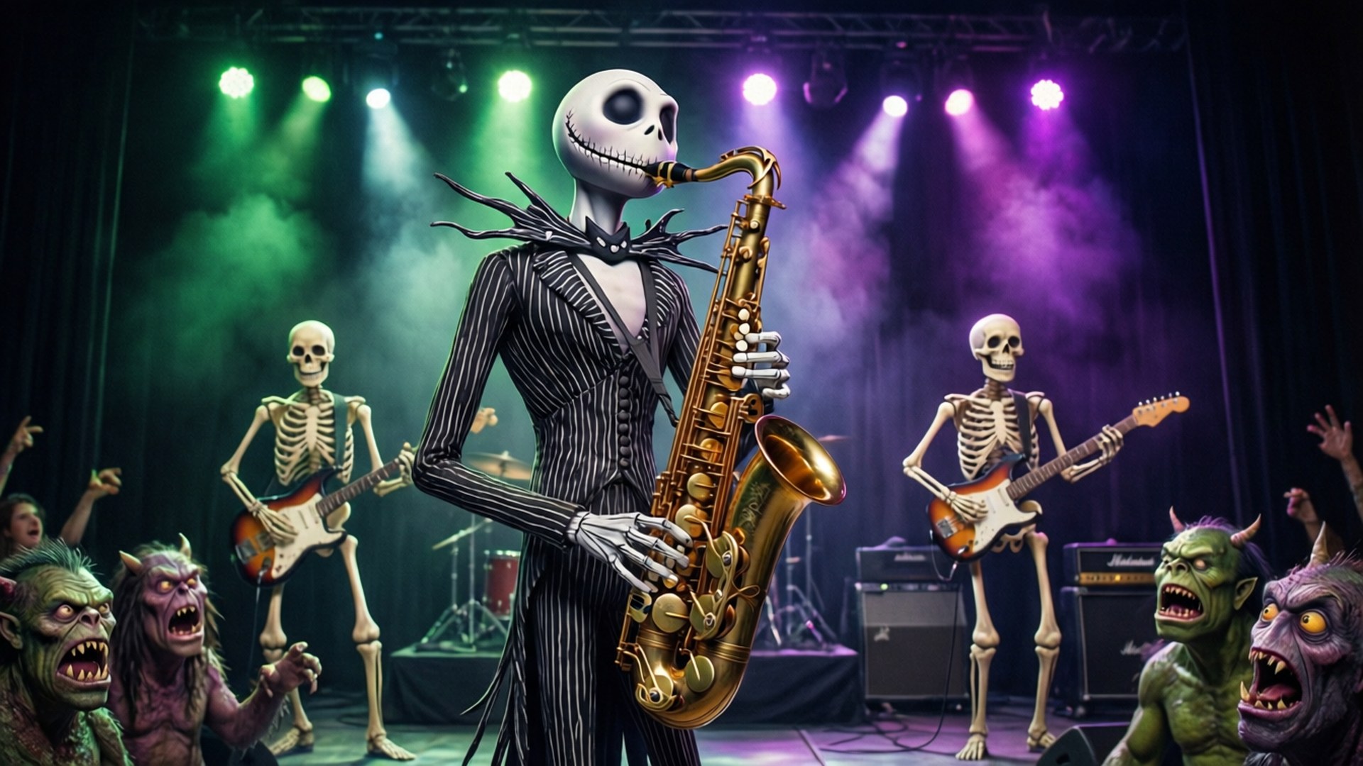 ハロウィンタウンのジャズ 壁紙