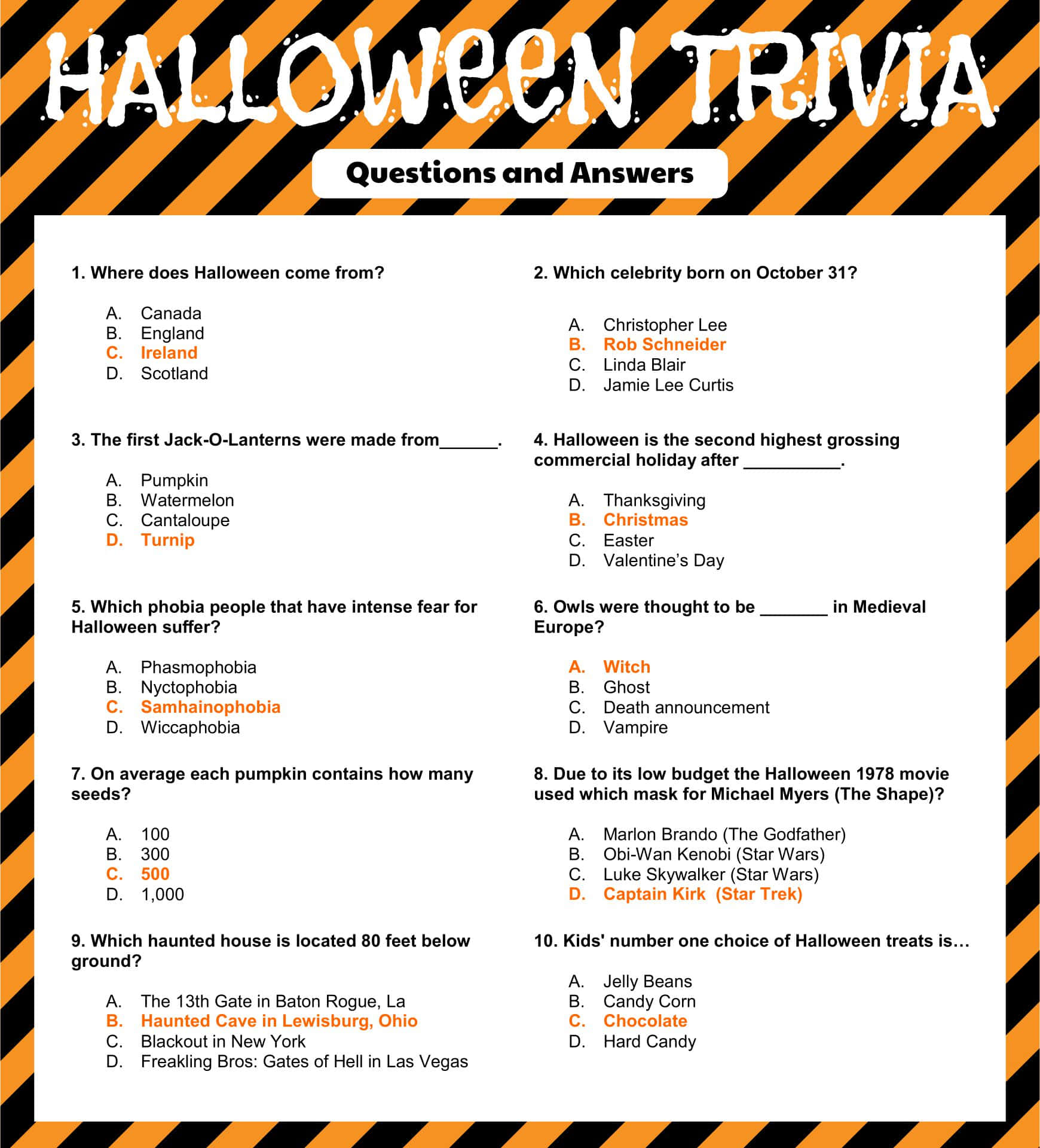 ハロウィントリビアに挑戦 壁紙