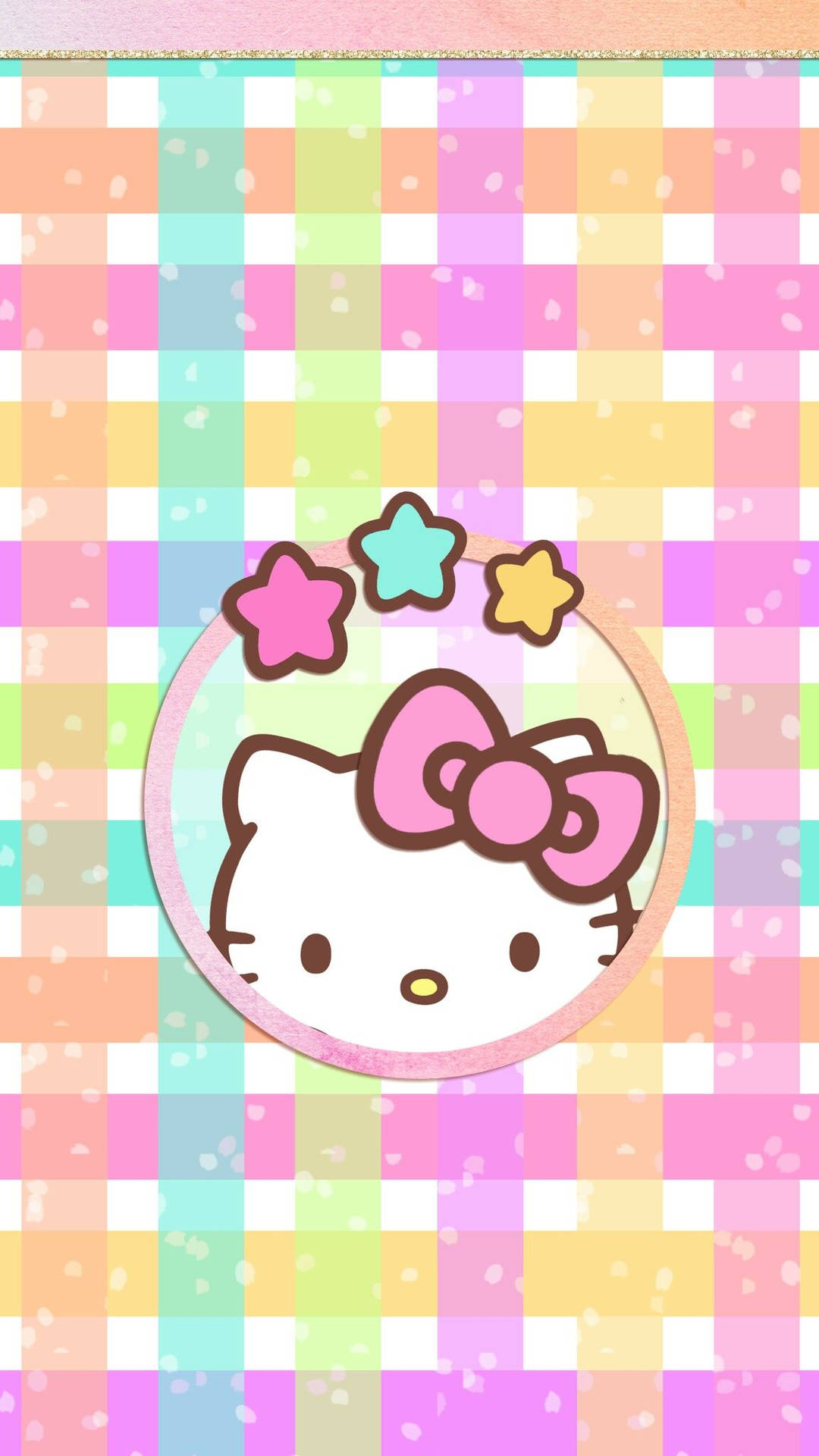 ハローキティ カワイイ 織りパステルカラーの壁紙。