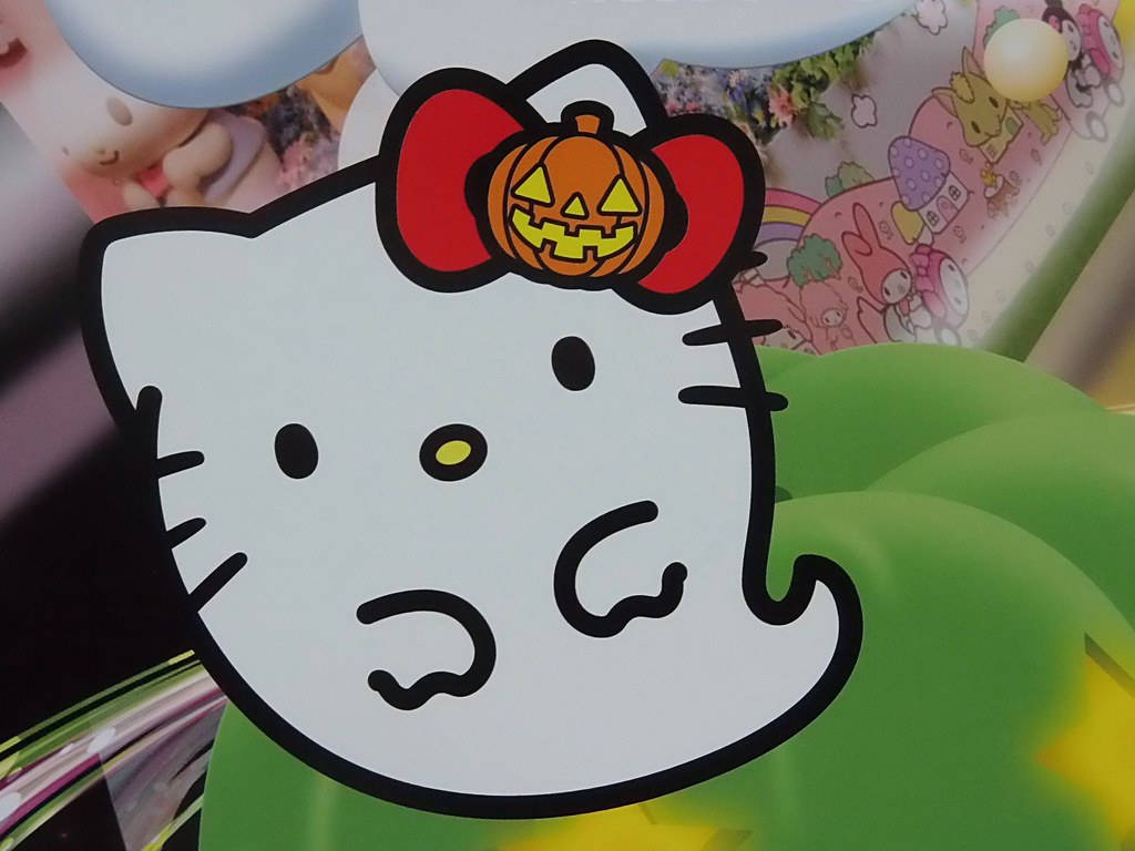 ハローキティ ハロウィン 白いゴースト 壁紙