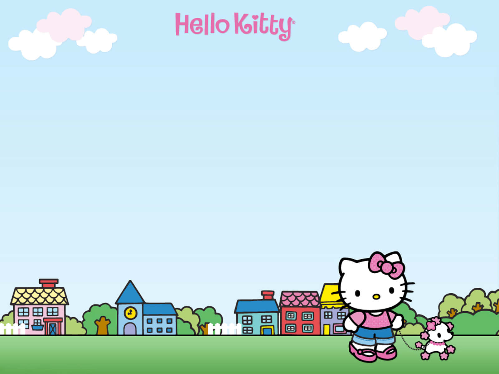 ハローキティのフィールド背景 壁紙