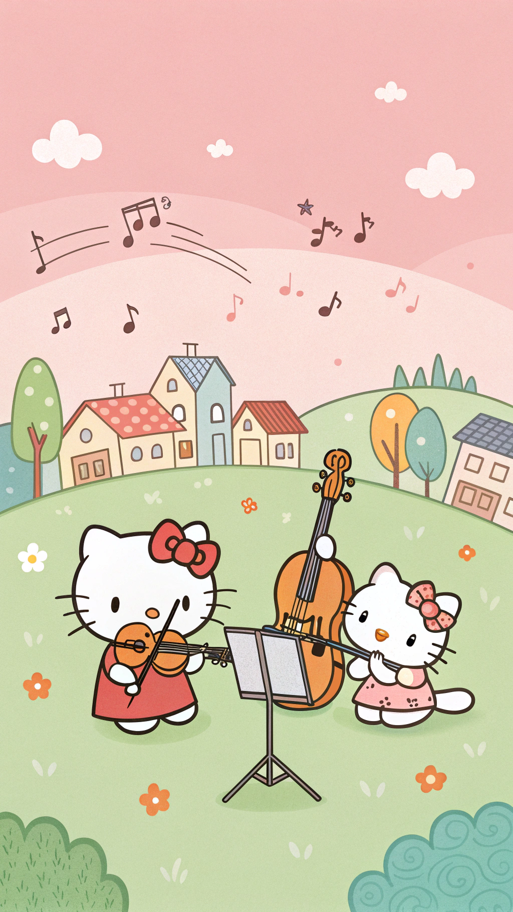 ハローキティの音楽の才能に驚かされる 壁紙