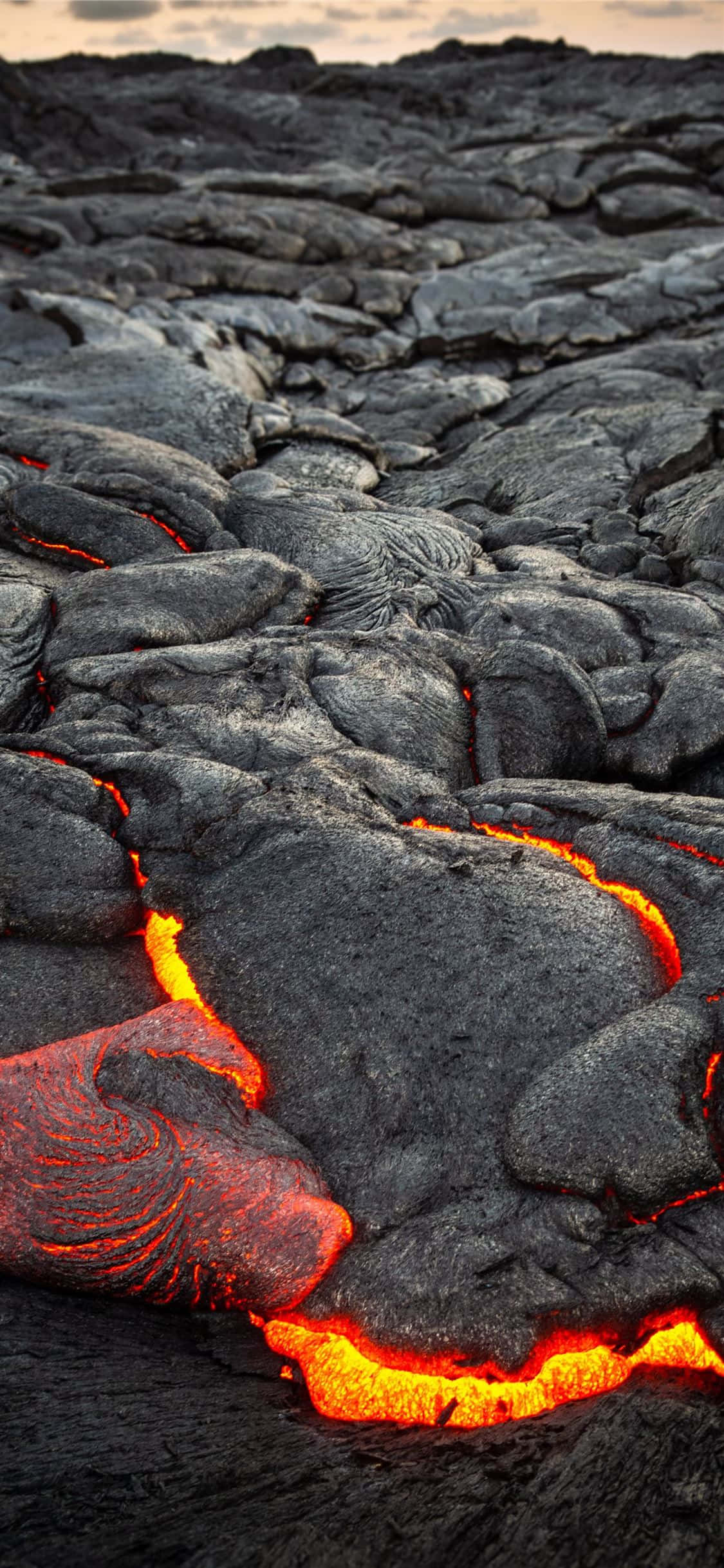ハワイ火山国立公園 固まった溶岩 壁紙