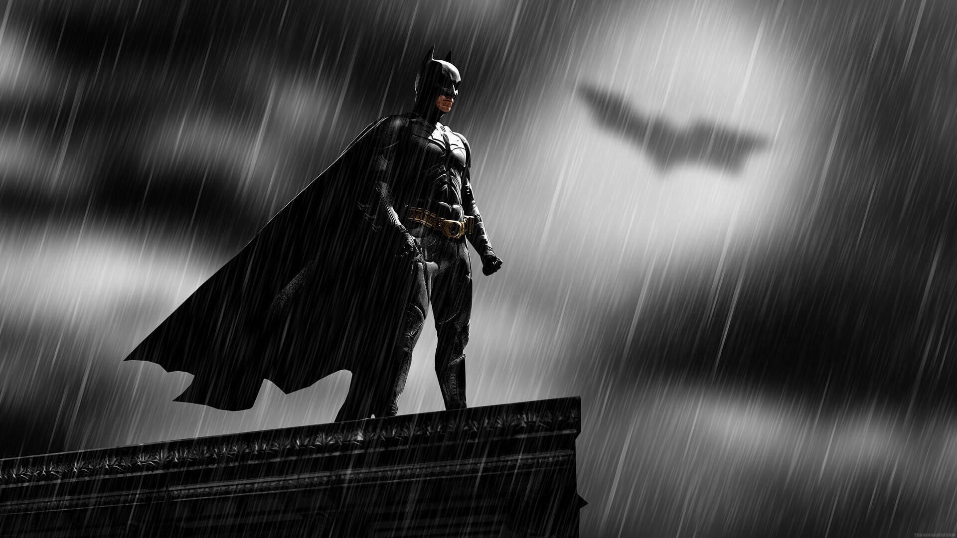 バットマン雨の夜ポスターの壁紙