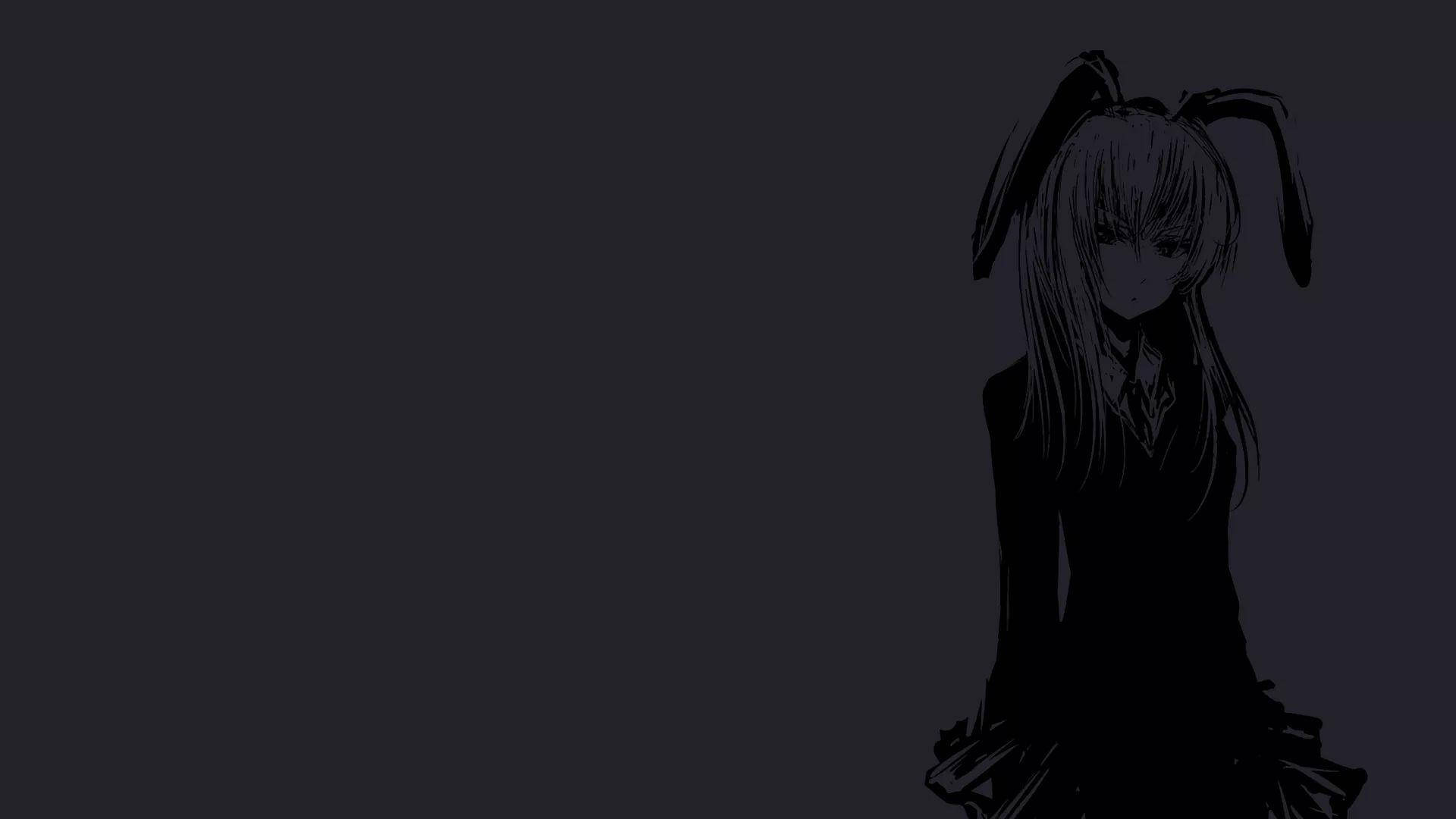 バニーガール 暗めアニメ風デスクトップ壁紙 壁紙
