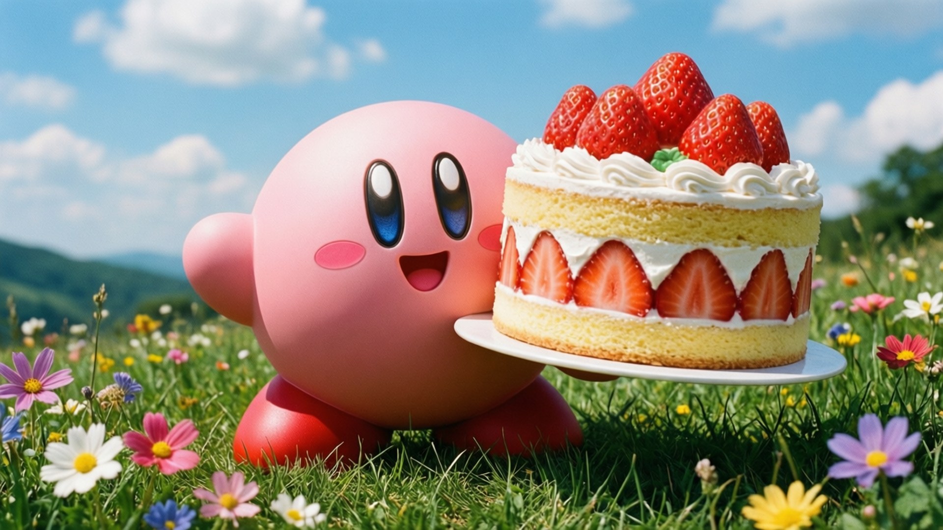 バースデーケーキの喜び 壁紙