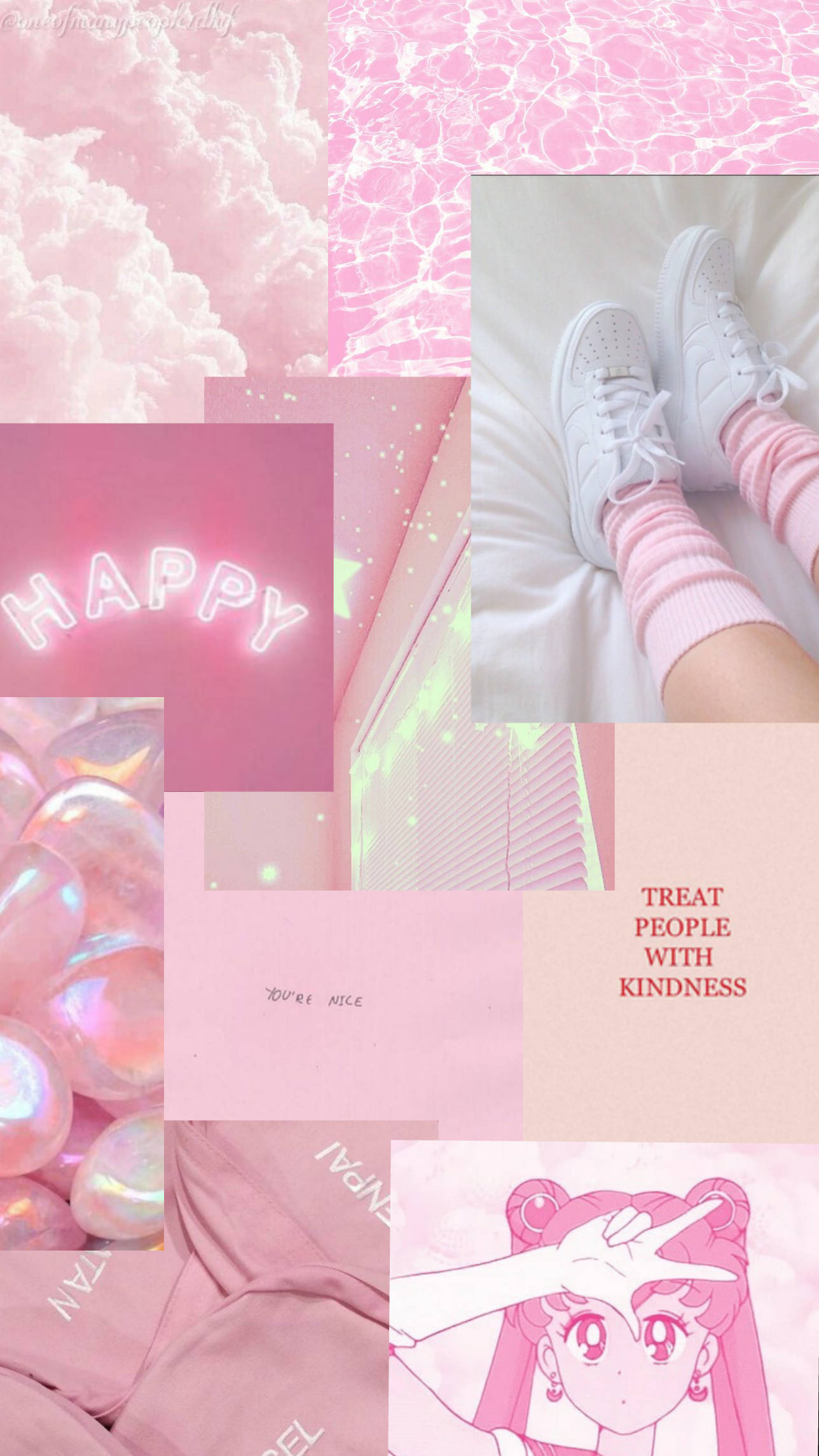 パステルフォンピンクの美学 壁紙