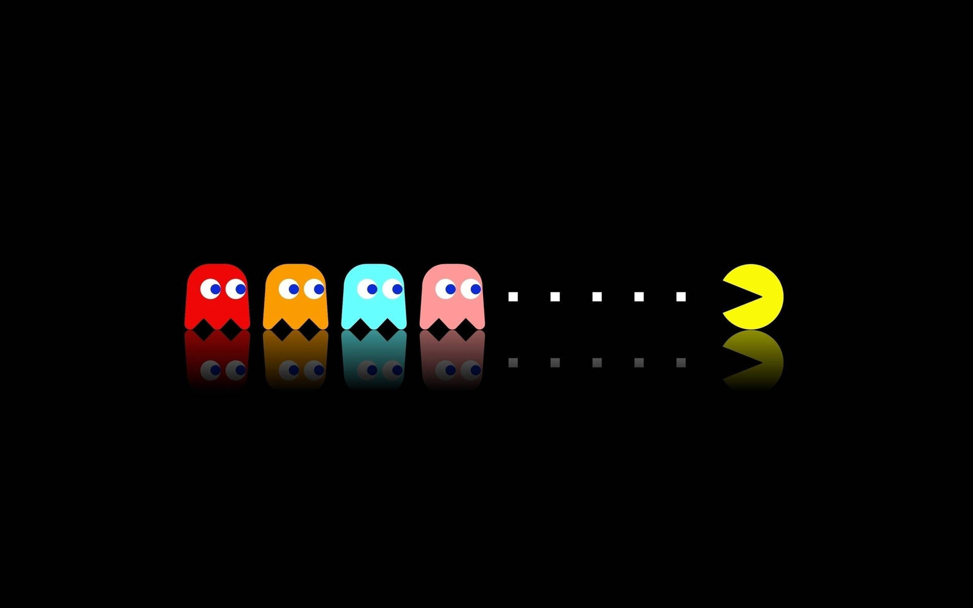 パックマン ゲーム 幽霊に向かって 壁紙