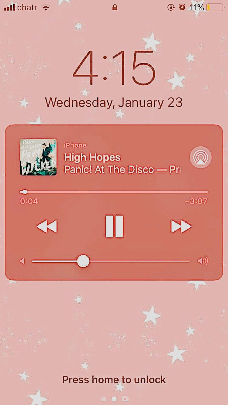 パニック！アット・ザ・ディスコ「High Hopes」のスタイリッシュな音楽 — ピンク エスセティック GIF 壁紙