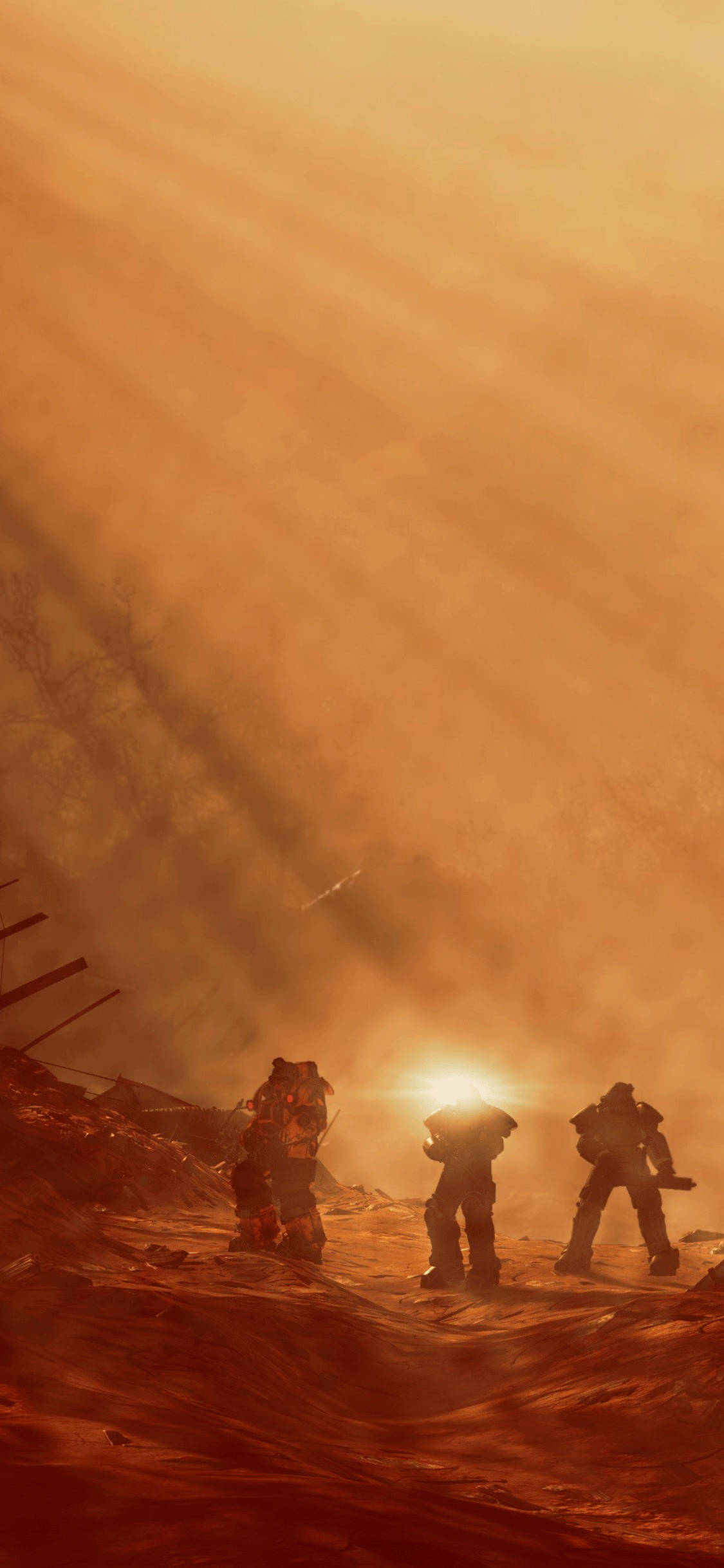 パワーアーマーを装着し、Fallout 76の荒廃した地を探索せよ！ 壁紙