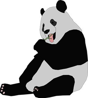パンダが竹を食べる 壁紙