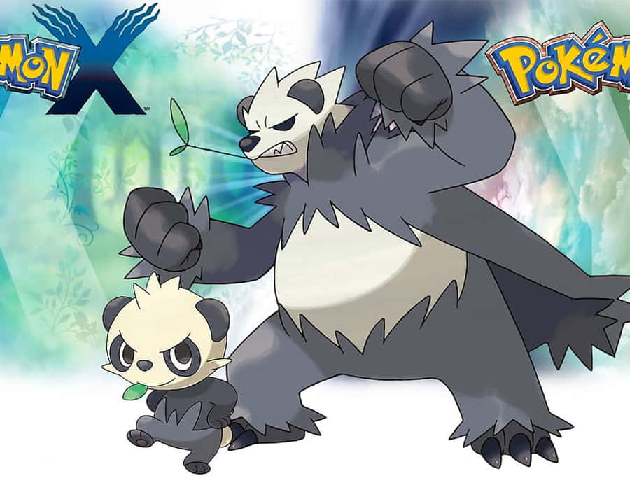 パンチームとパングローの激しいバトルタイム、ポケモンX・Y 壁紙