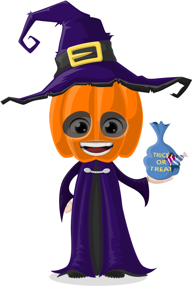 パンプキンウィッチ ハロウィン カートゥーン 壁紙