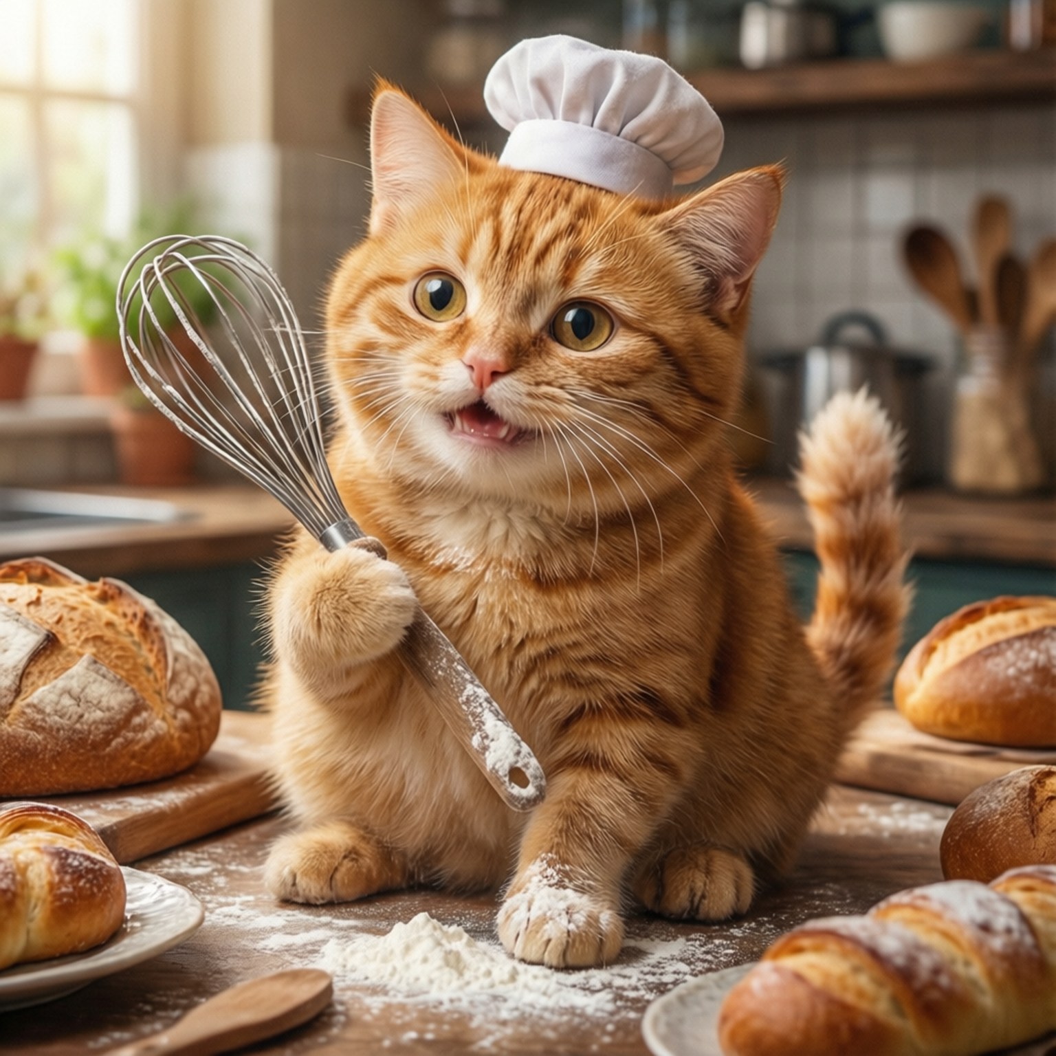 パン屋さんの猫 壁紙