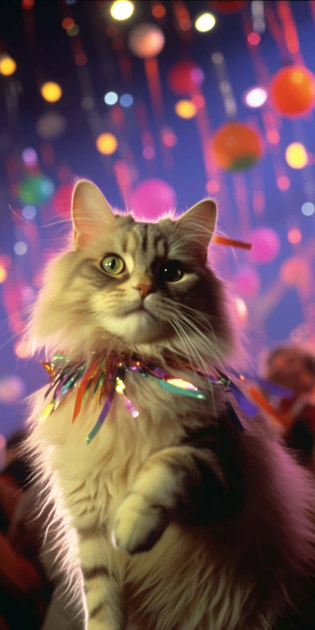 パーティーを祝う猫.JPG 壁紙