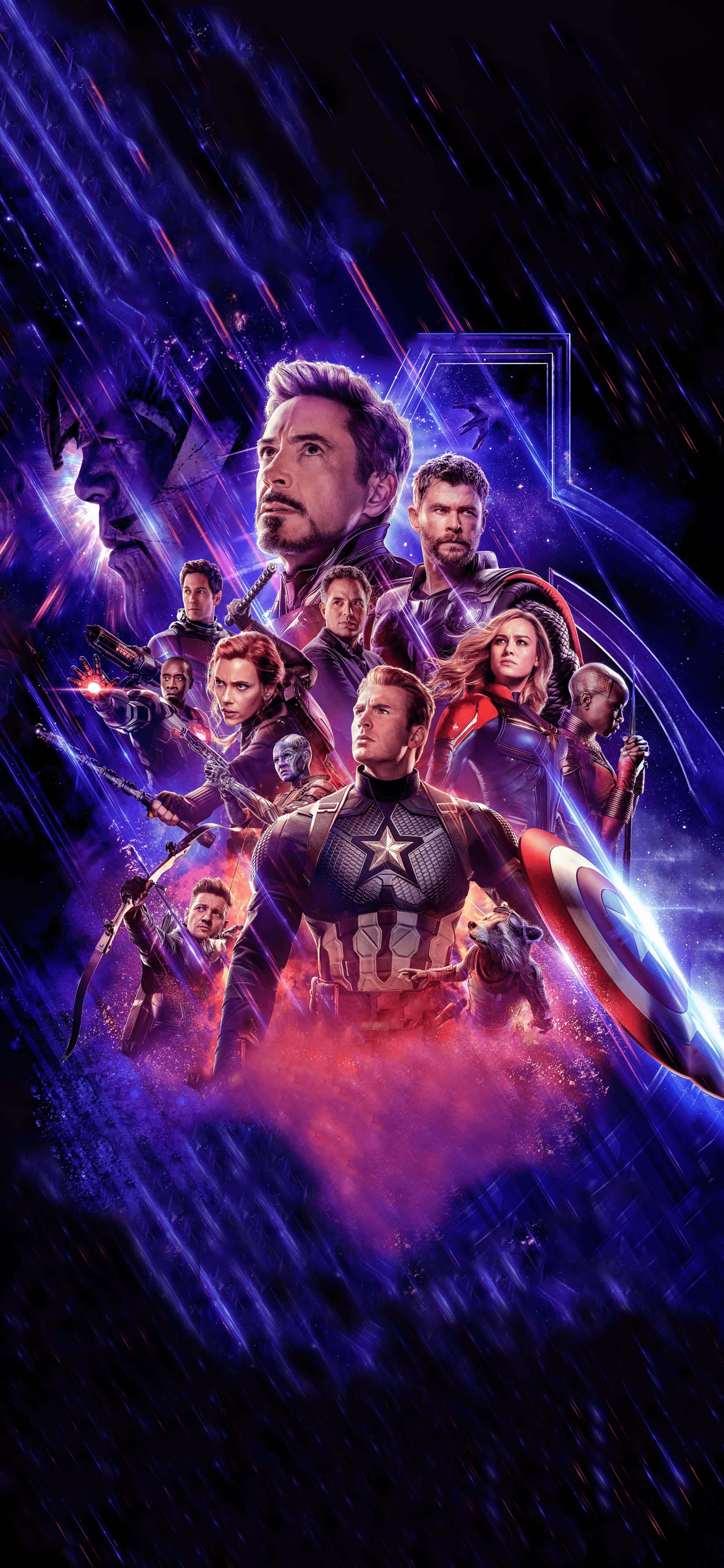 パープルでカッコいい アベンジャーズ エンドゲーム スマホ 壁紙