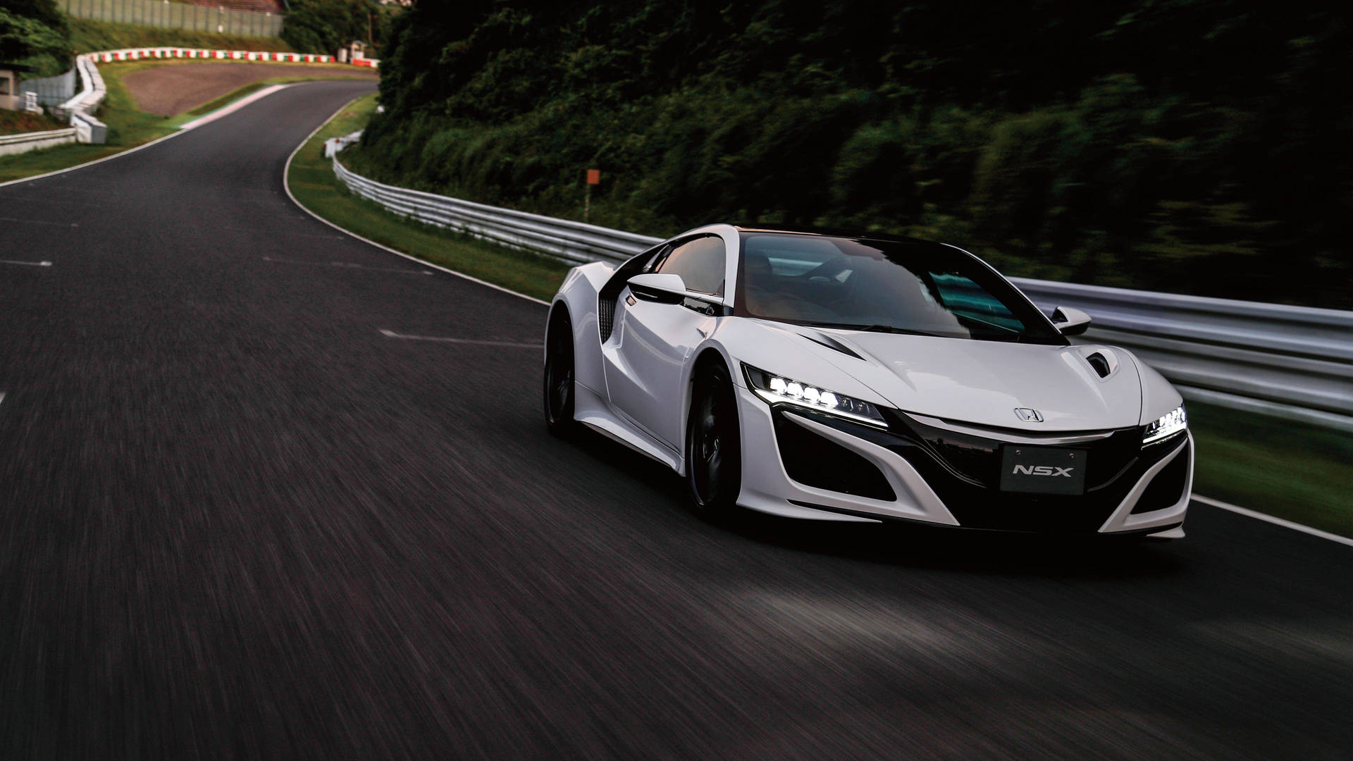 パールホワイトのホンダNSX 4K壁紙