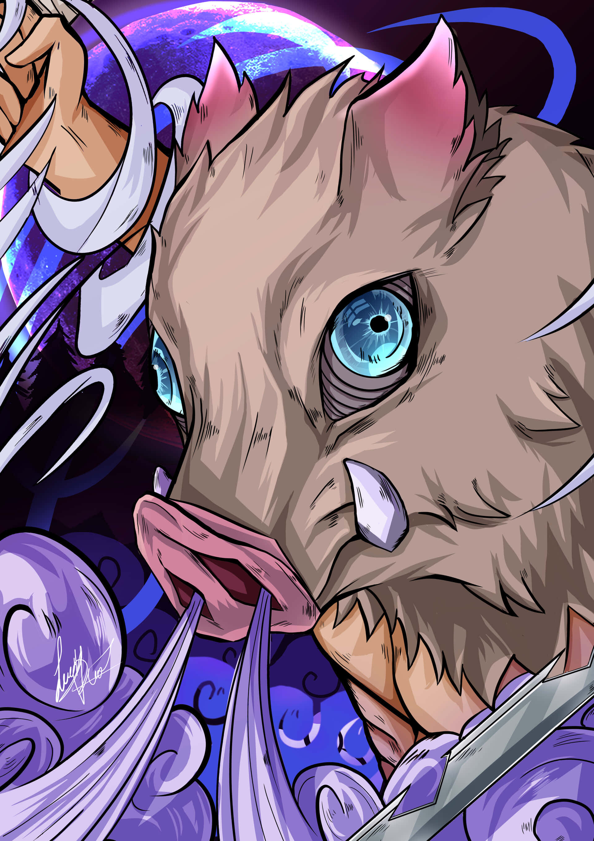 ヒノスケ 紫の煙 PFP 壁紙