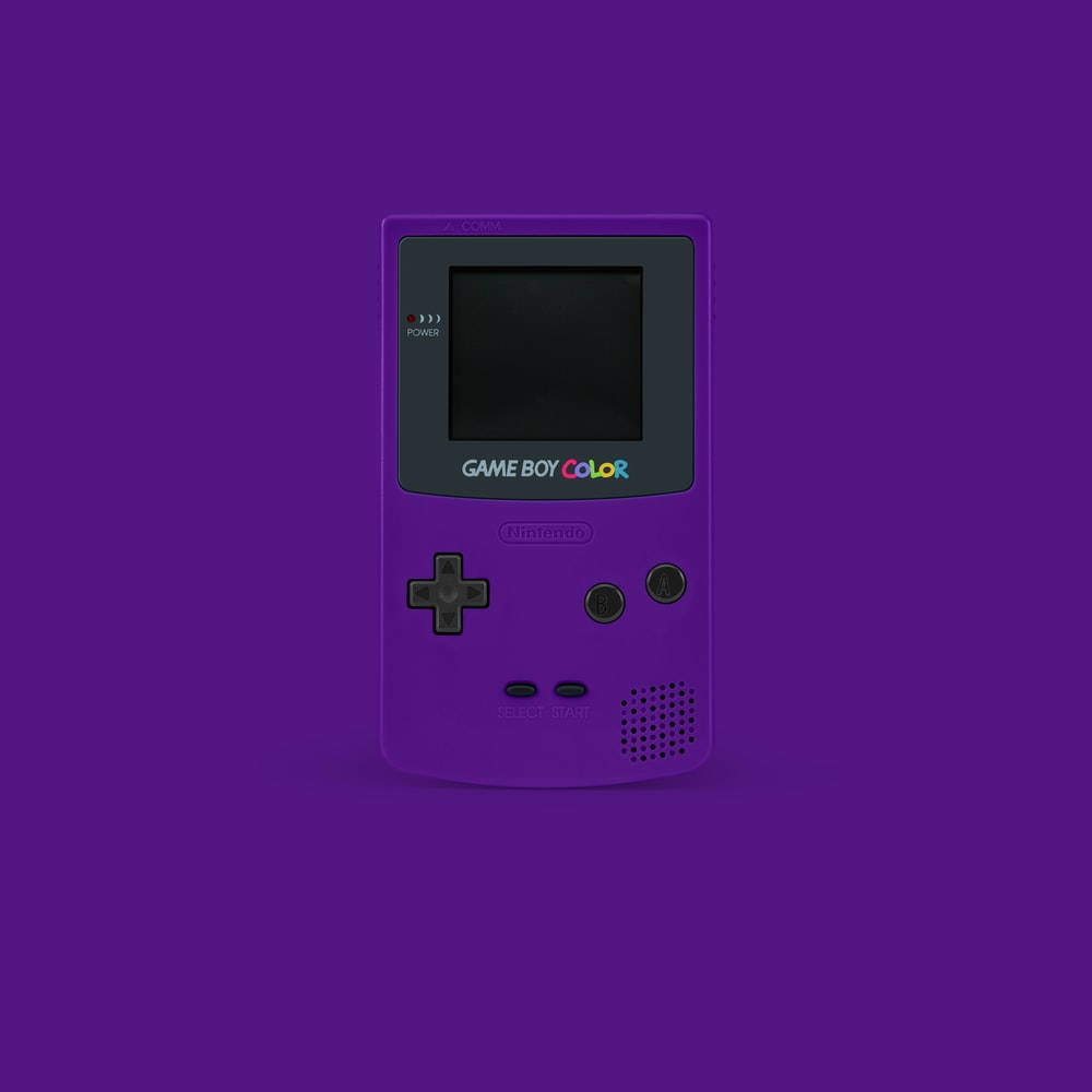 ビンテージパープル ゲームボーイカラー 携帯ゲーム機 壁紙