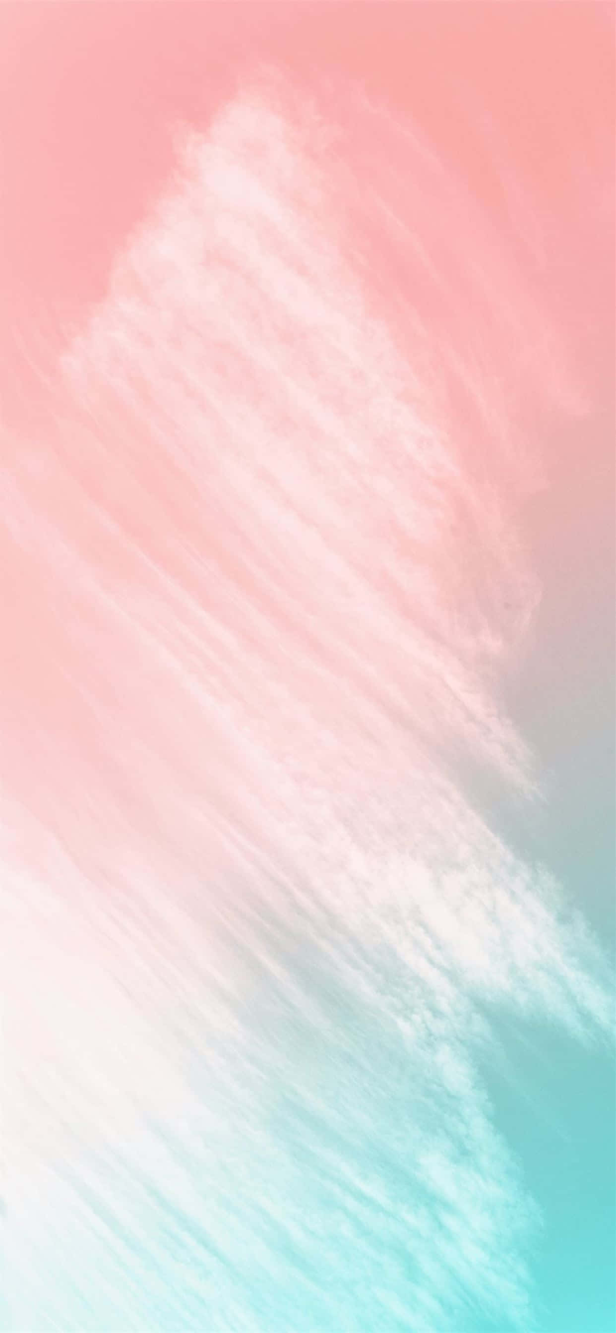 ピンクとターコイズの雲の背景 壁紙