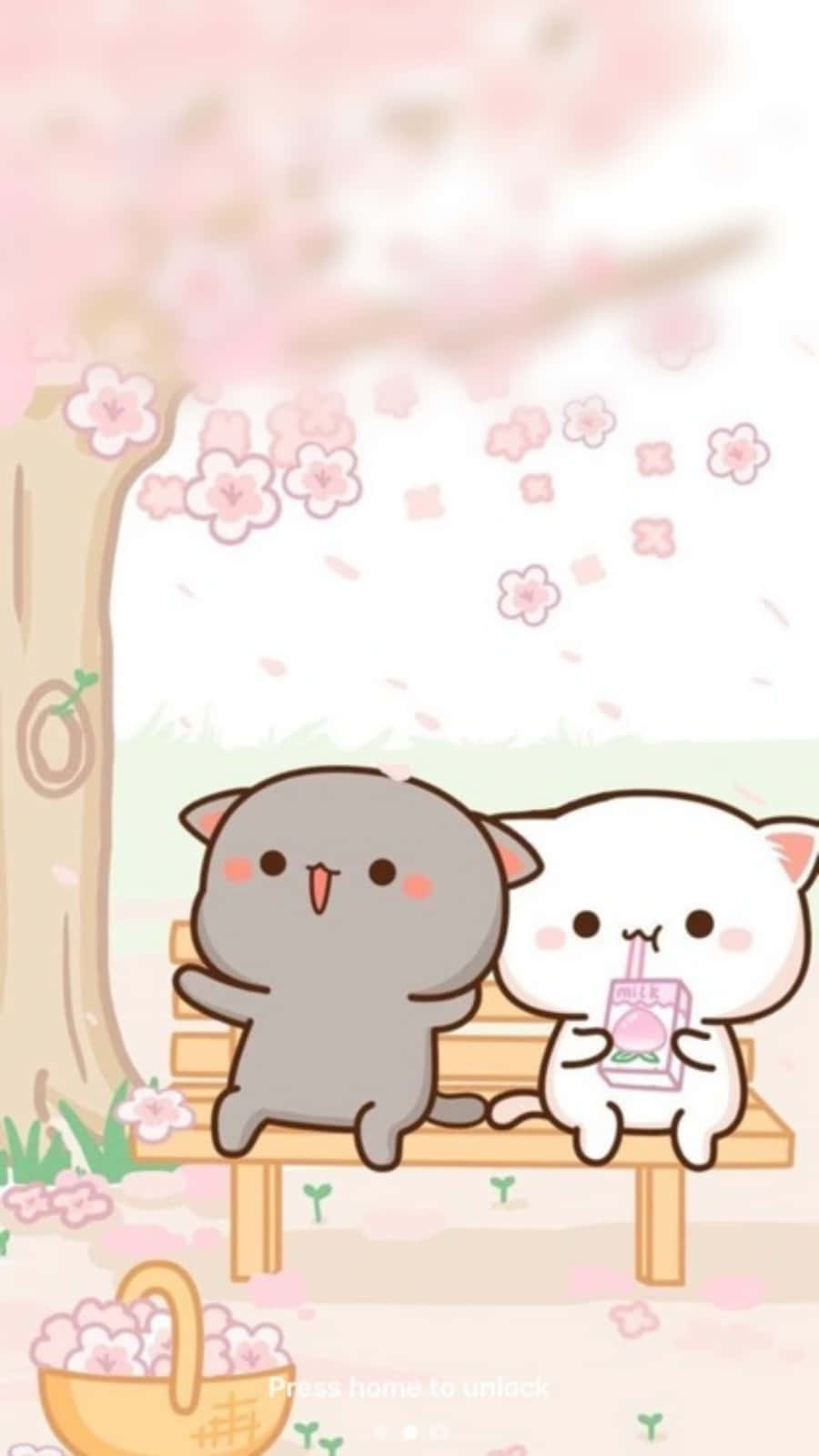 ピンクのかわいい子猫たちが公園で 壁紙
