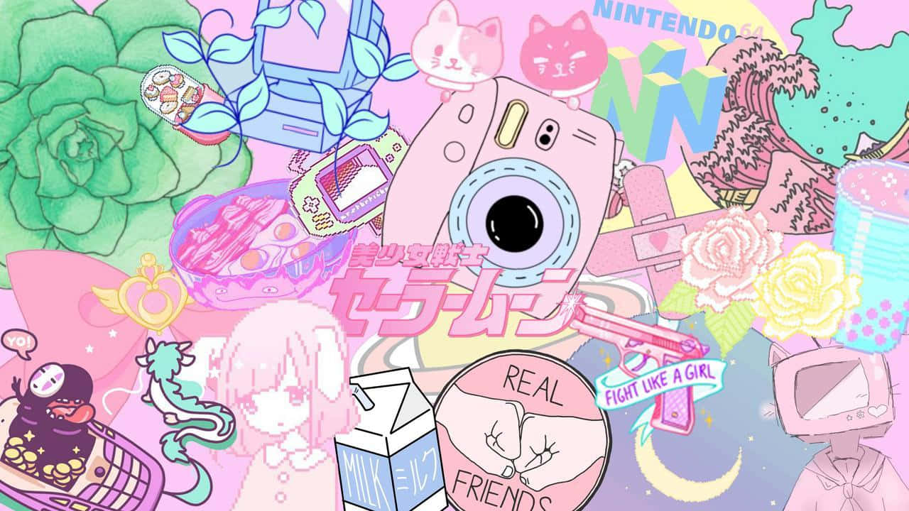 ピンクのかわいい背景で甘い雰囲気を 壁紙