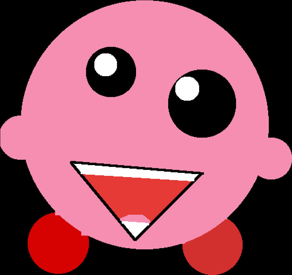 ピンクのカービィ ベクターグラフィック 壁紙