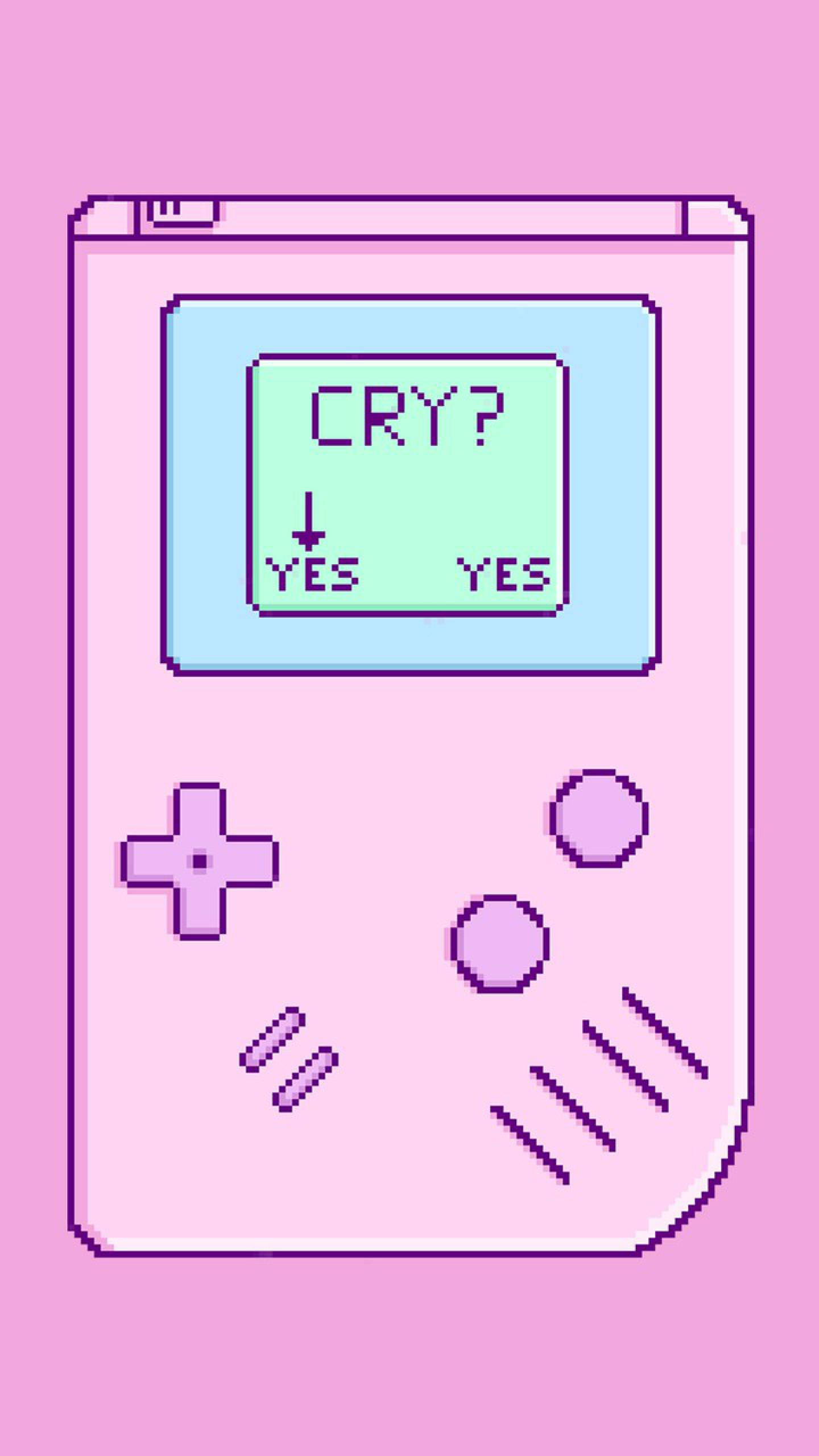 ピンクのゲームボーイ クライメニュー 壁紙