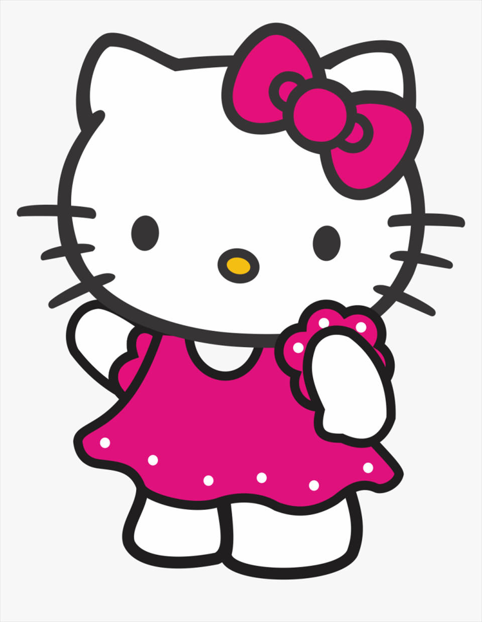 ピンクのドレスを着たハローキティのPFP 壁紙