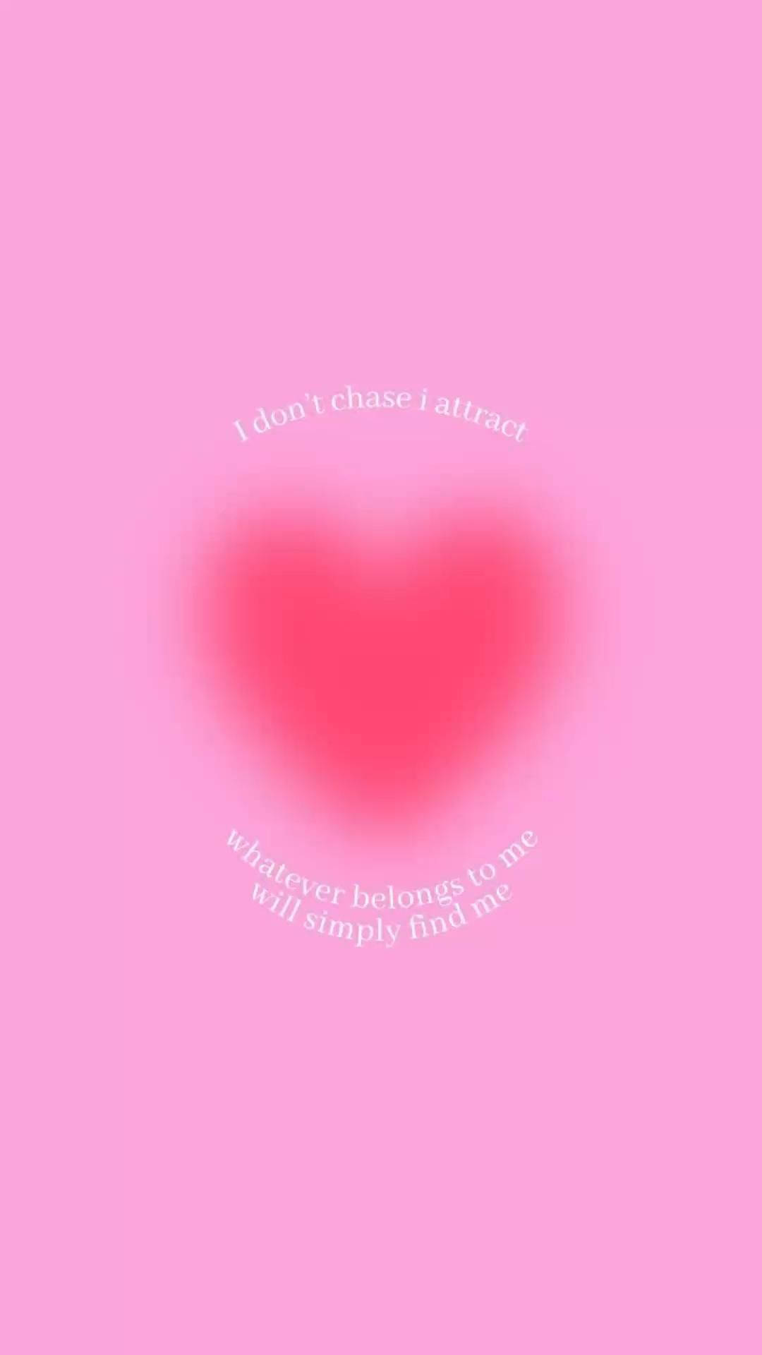 ピンクのプレッピーPFP「I attract」クォート 壁紙