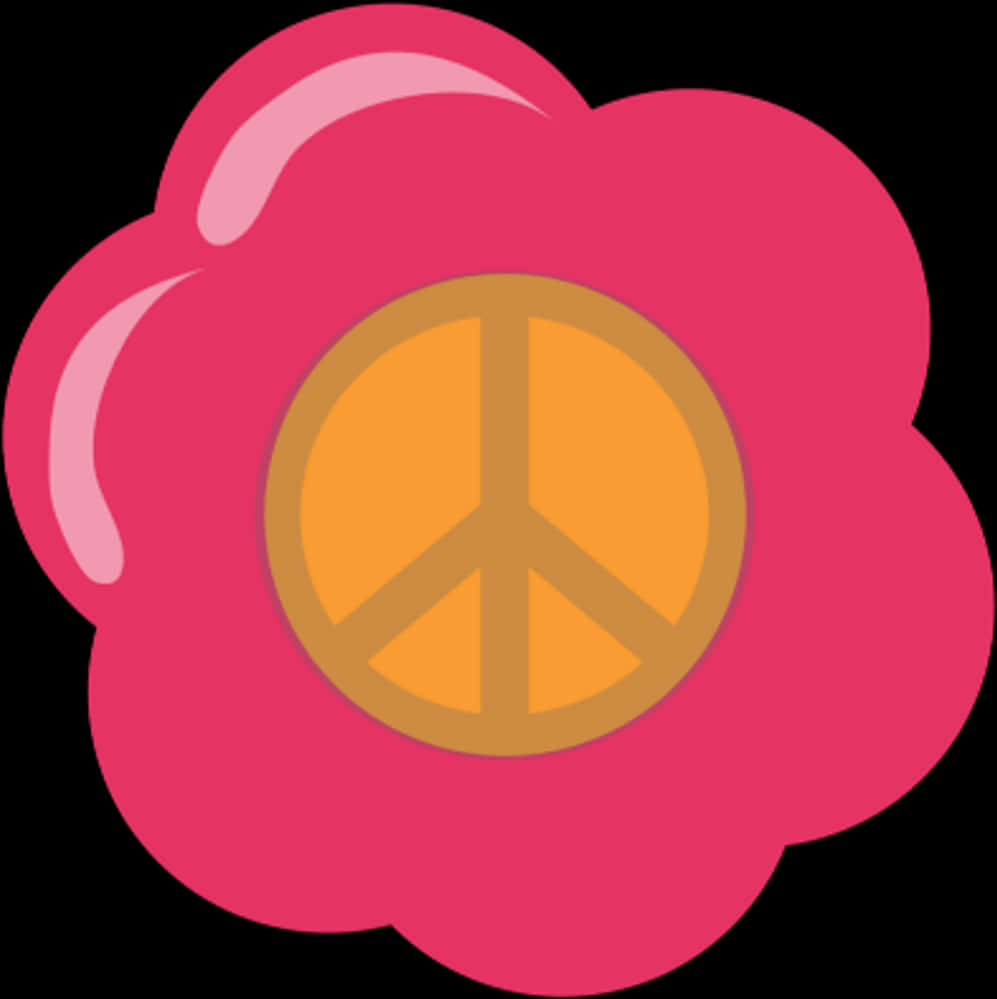 ピンクの平和の花グラフィック 壁紙