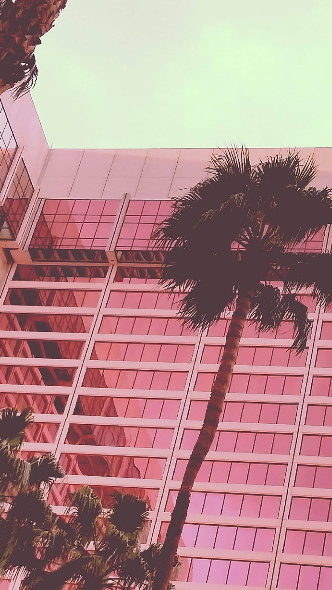 ピンクの美しい建物 壁紙