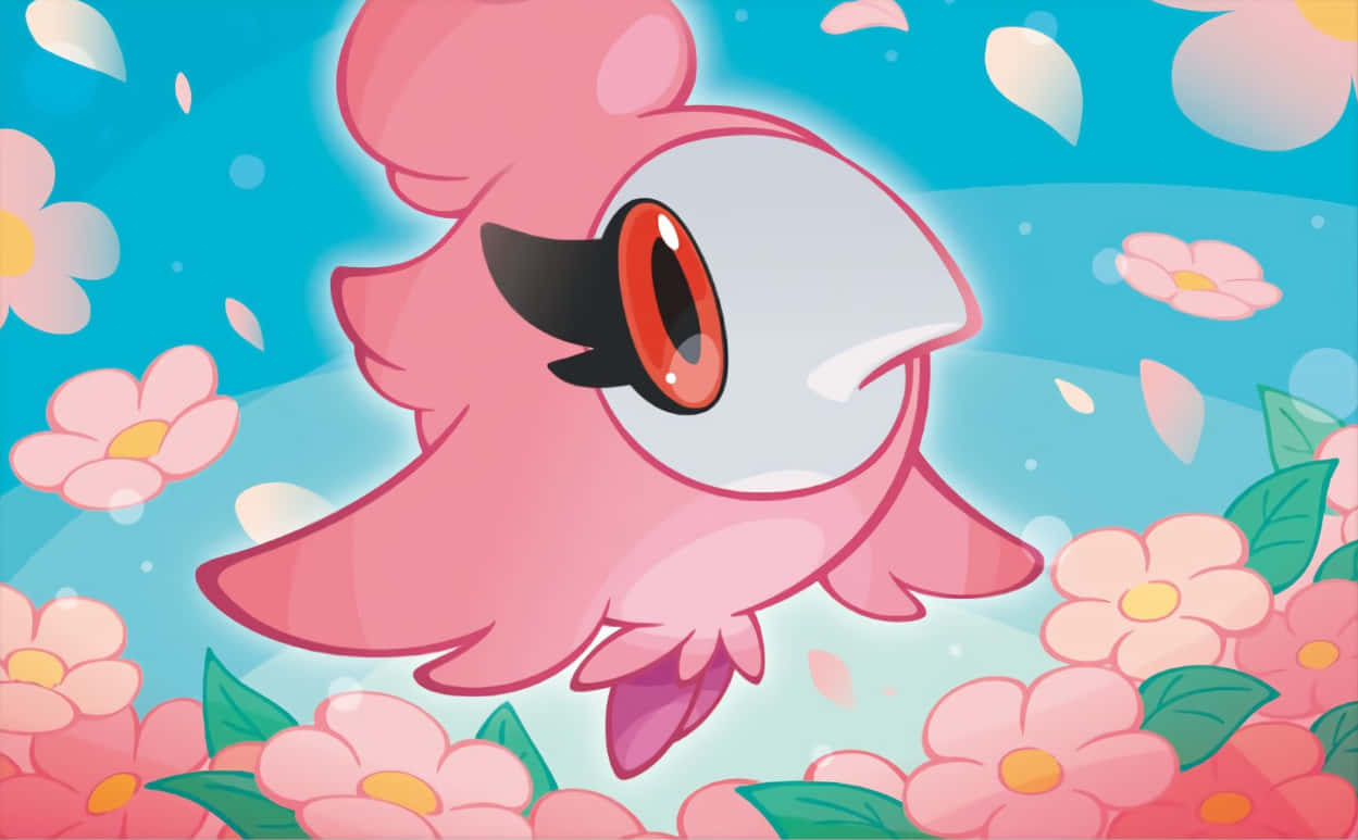 ピンクの花とスプリッツィー 壁紙