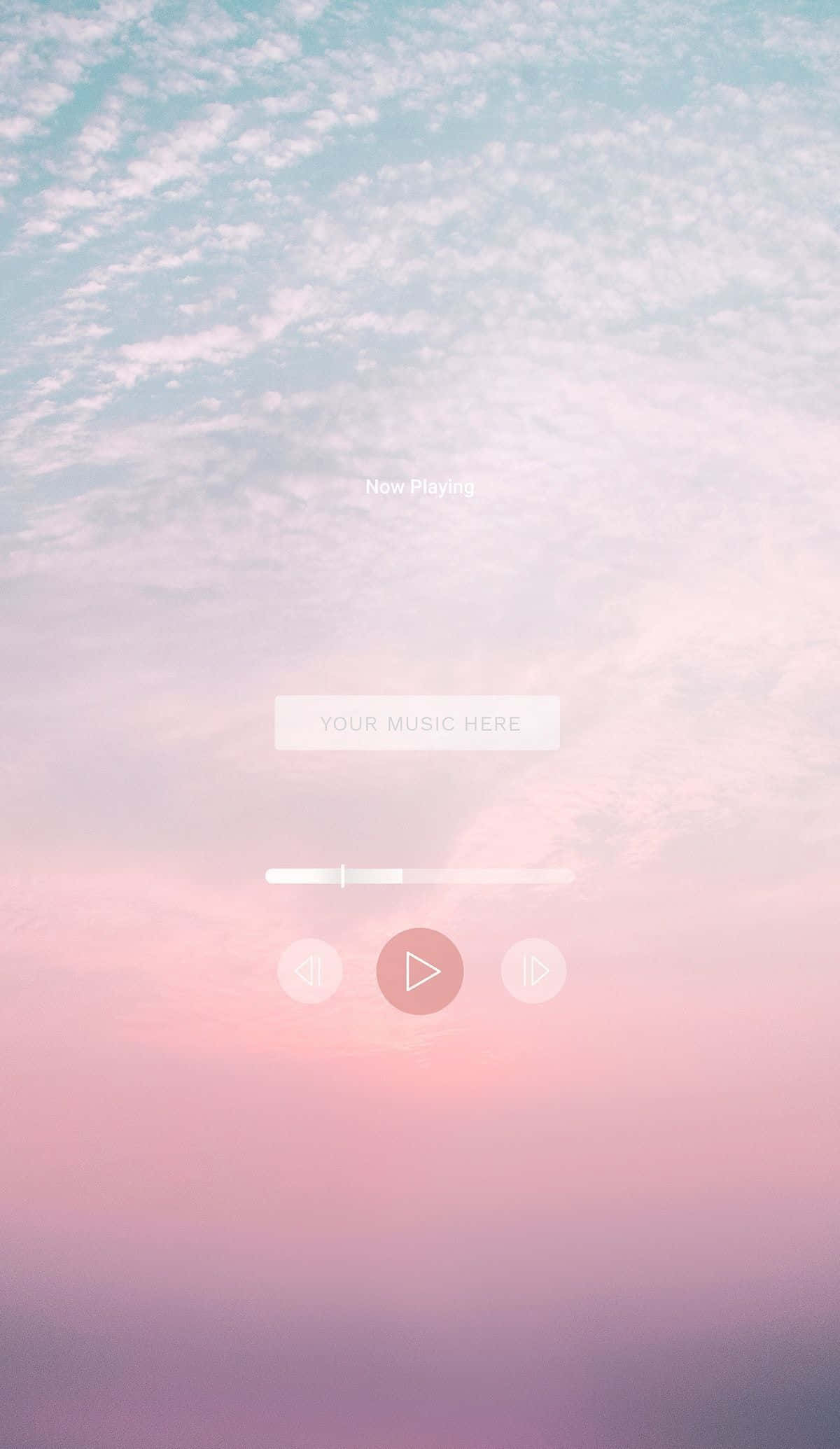 ピンクの雲と青い空 壁紙